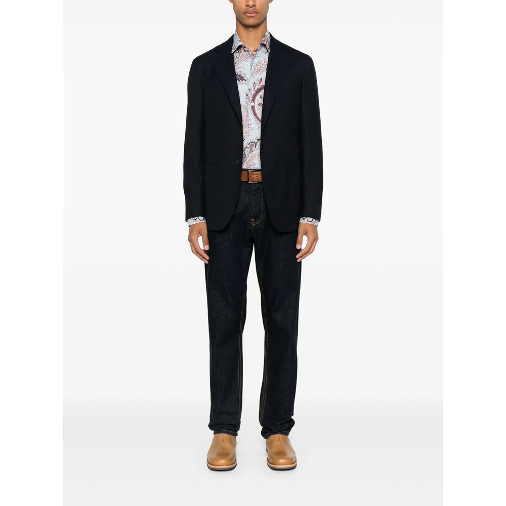 Etro Blue Shirts Men - 4
