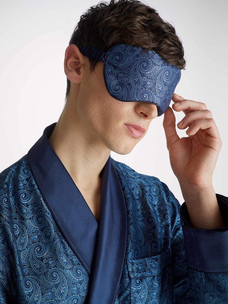 Eye Mask Verona Silk Satin Navy - 2
