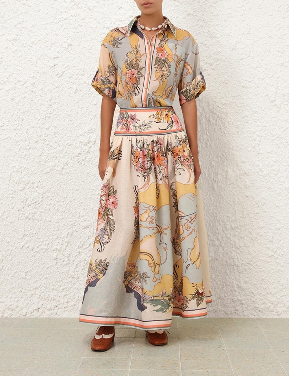 Zimmermann TALLOW MIDI SKIRT | REVERSIBLE