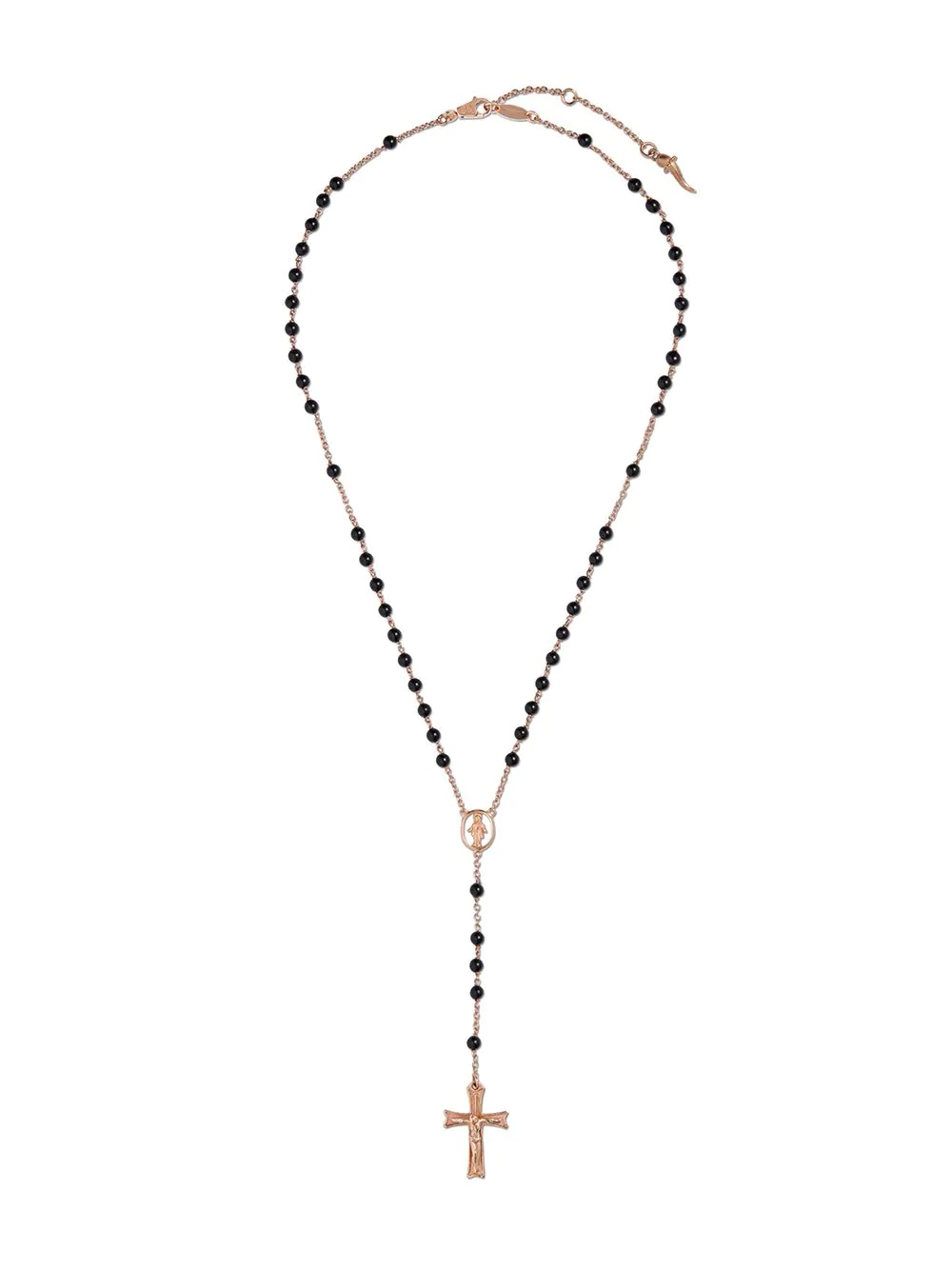 18kt rose gold jade tradition rosary - 1