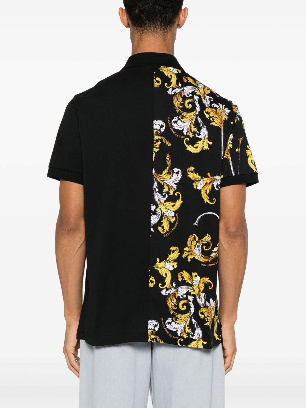 Barocco-print polo shirt - 3