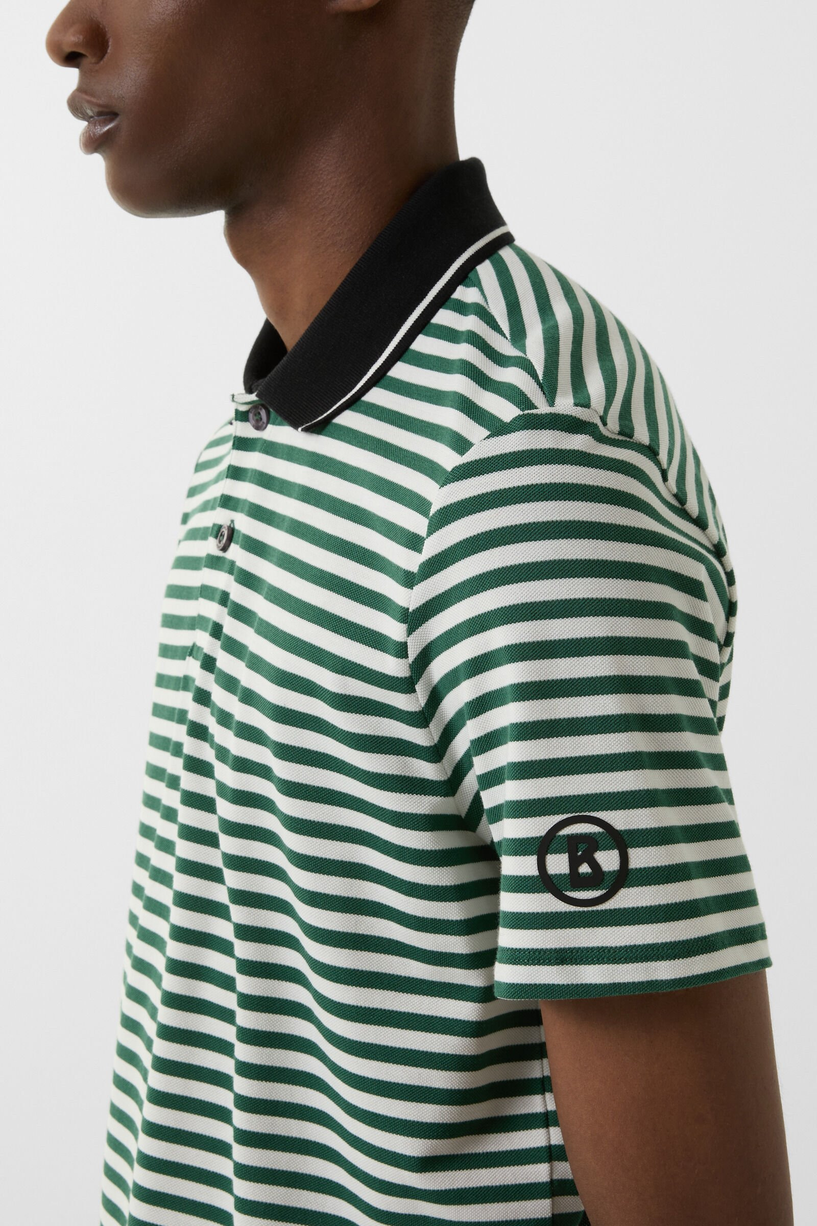 Andy functional short-sleeved top in Dark green/white - 4