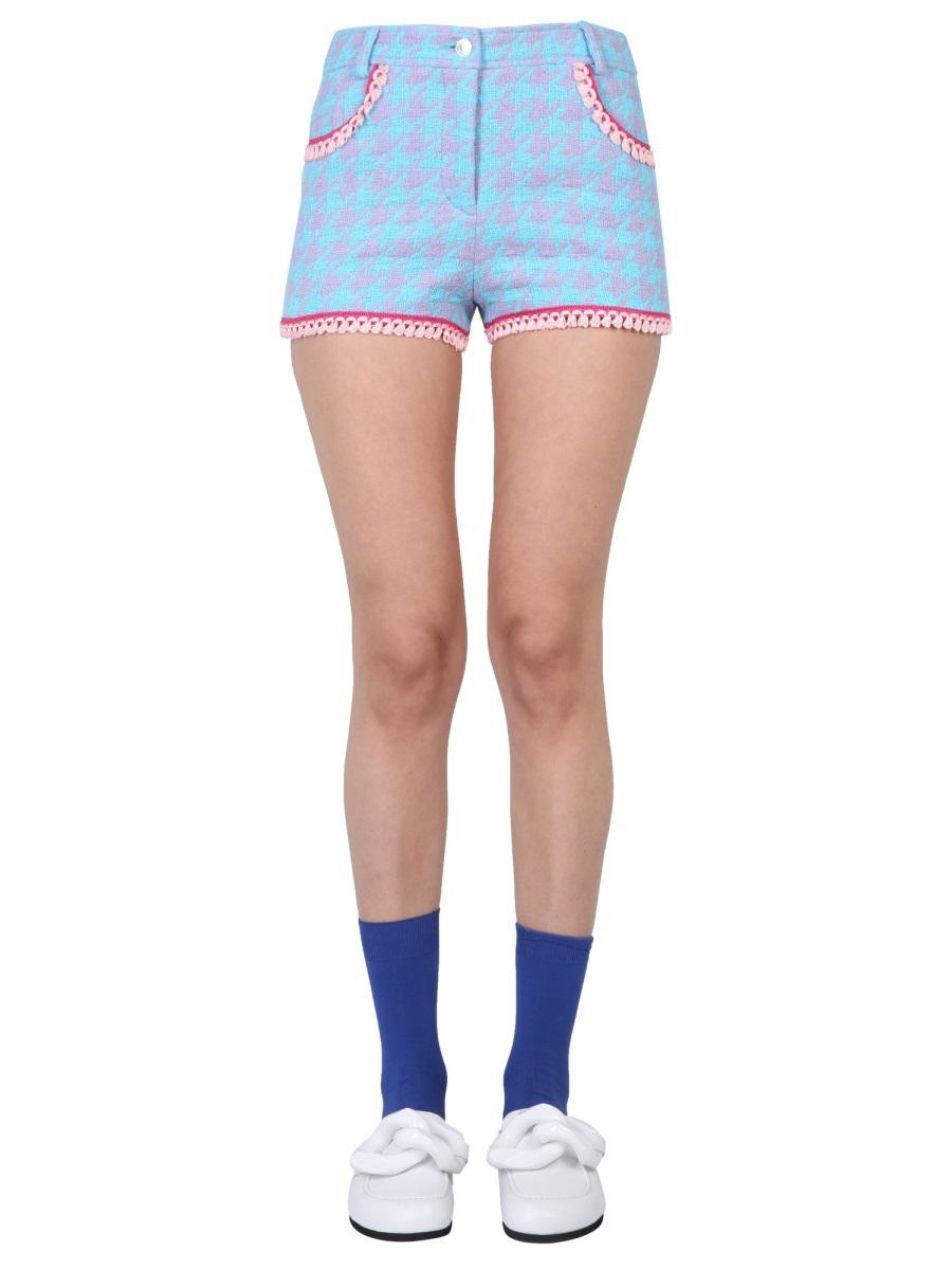 MOSCHINO HOUNDSTOOTH SHORTS - 1