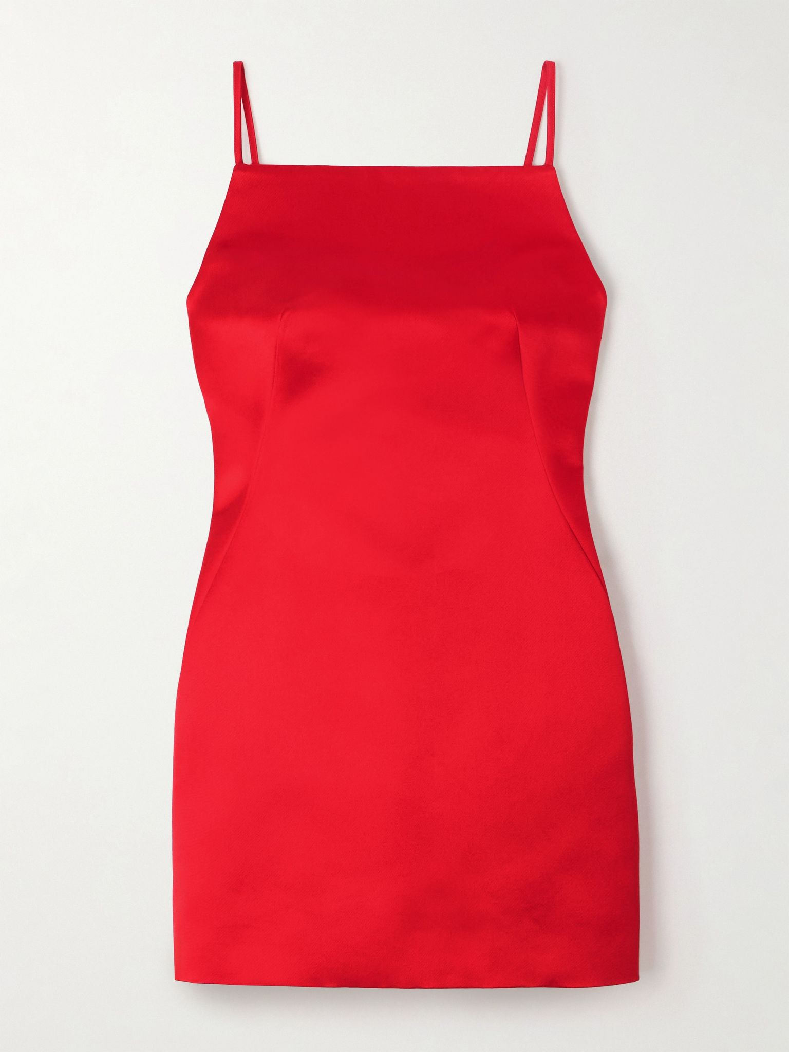 Silk-gabardine mini dress Red - 1