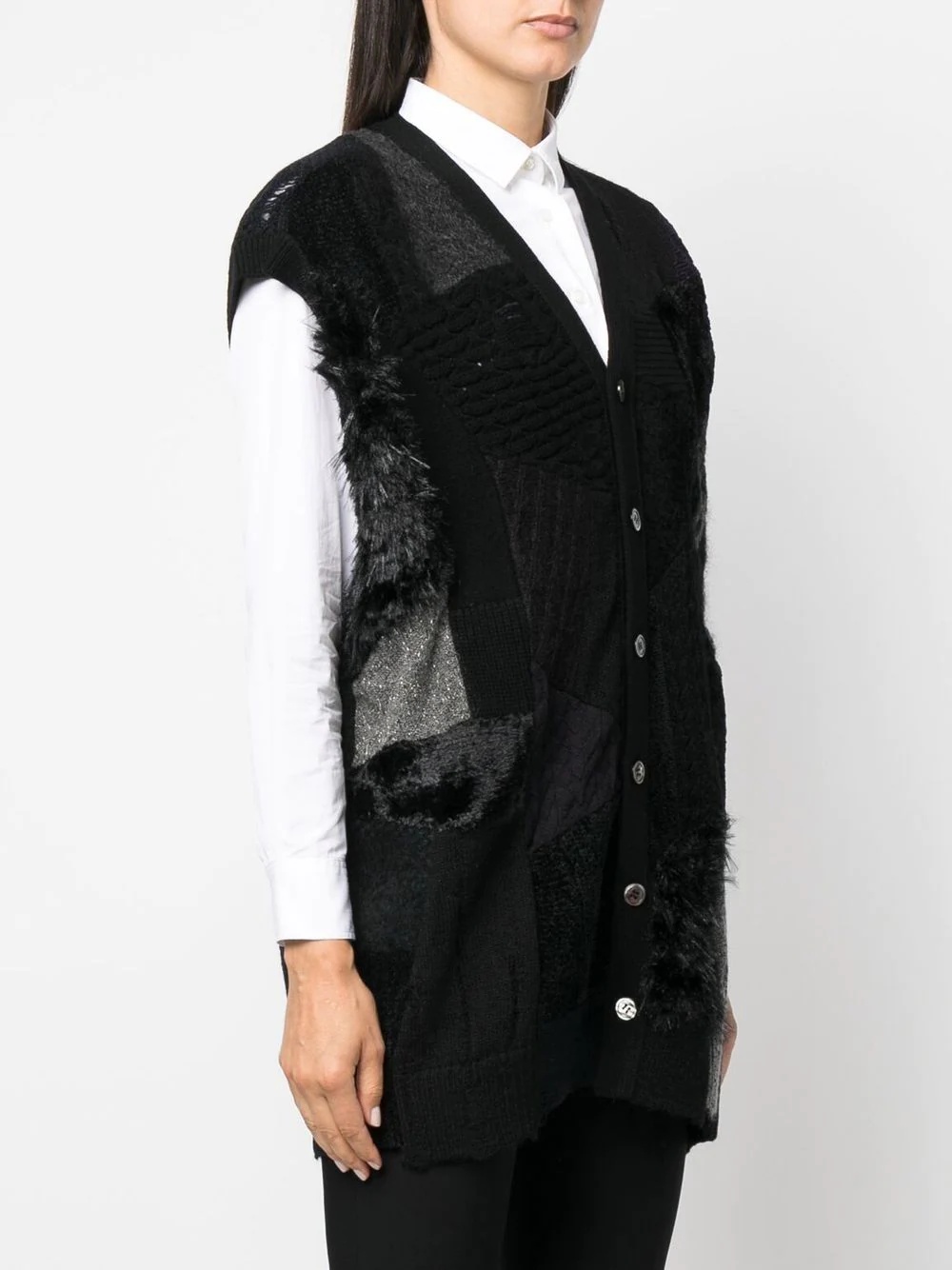 Junya Watanabe patch-detail knit vest | REVERSIBLE