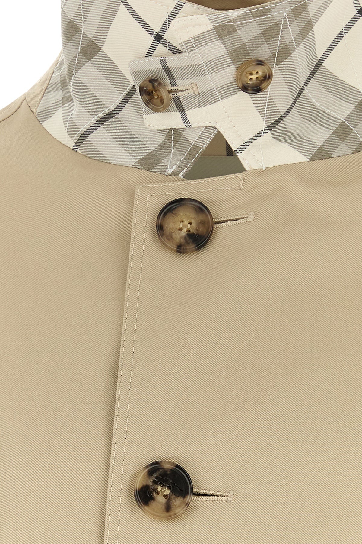Capuccino gabardine trench coat - 5