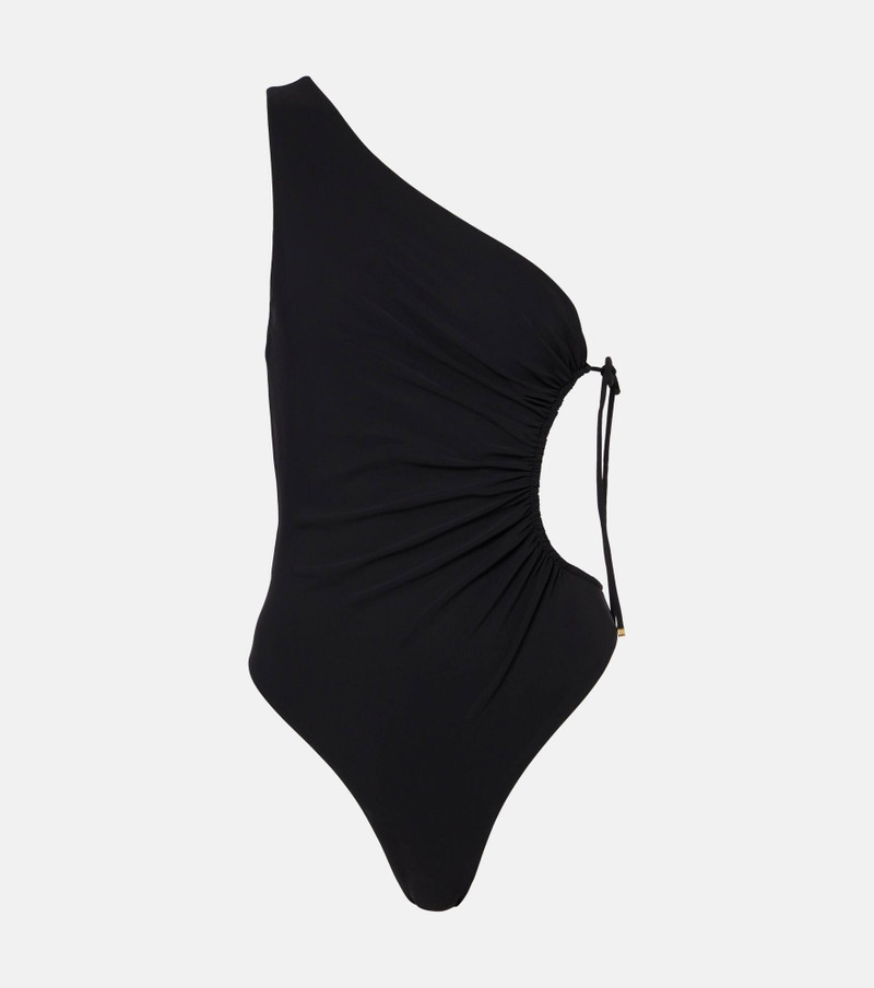 Gathered one-shoulder swimsuit 1