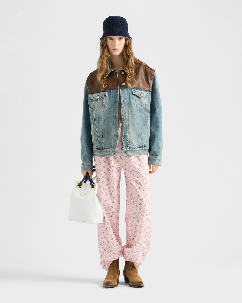 Prada Floral print batiste pants outlook