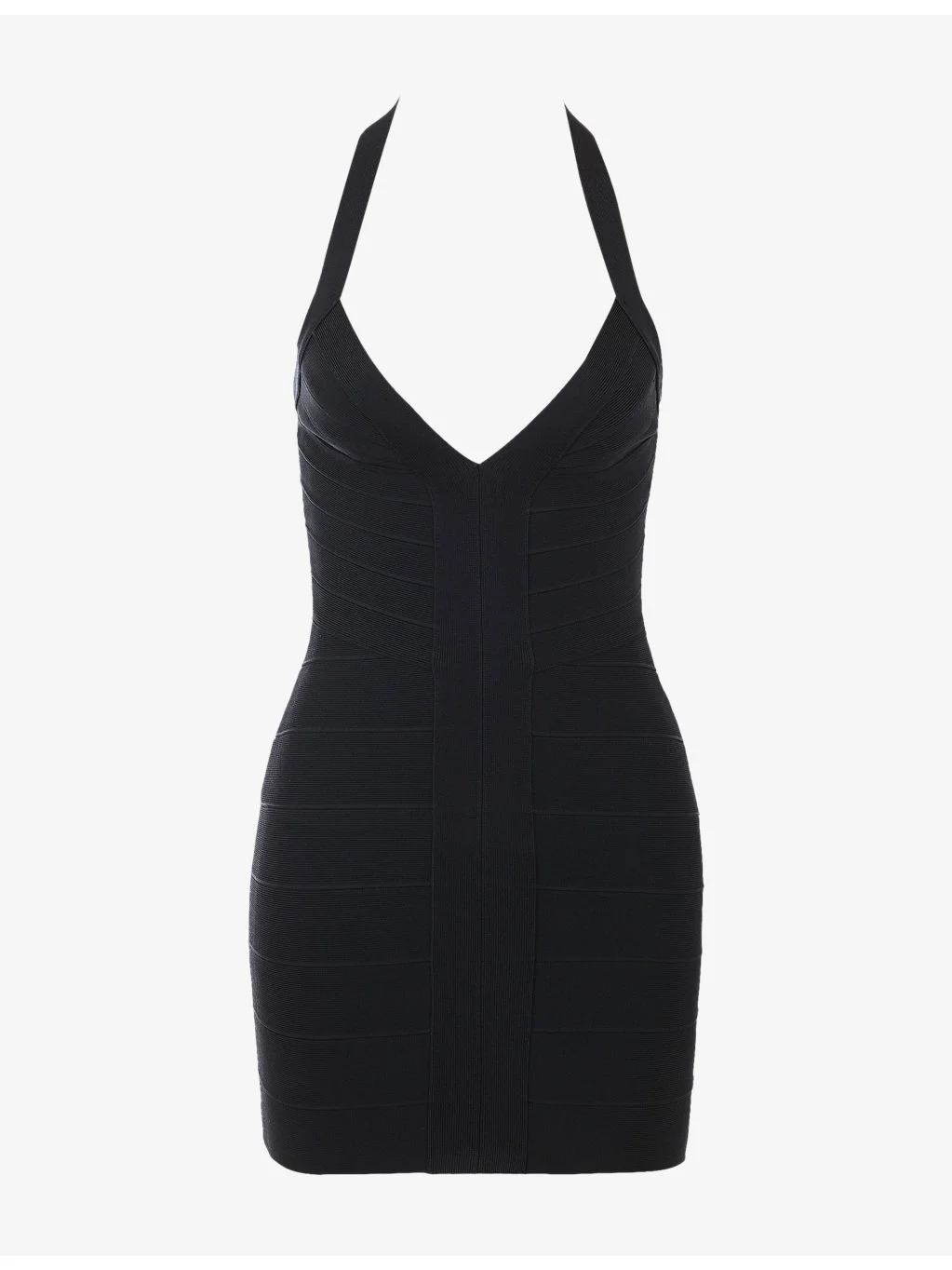 The Contour Halter-Neck Stretch-Woven Mini Dress - 1