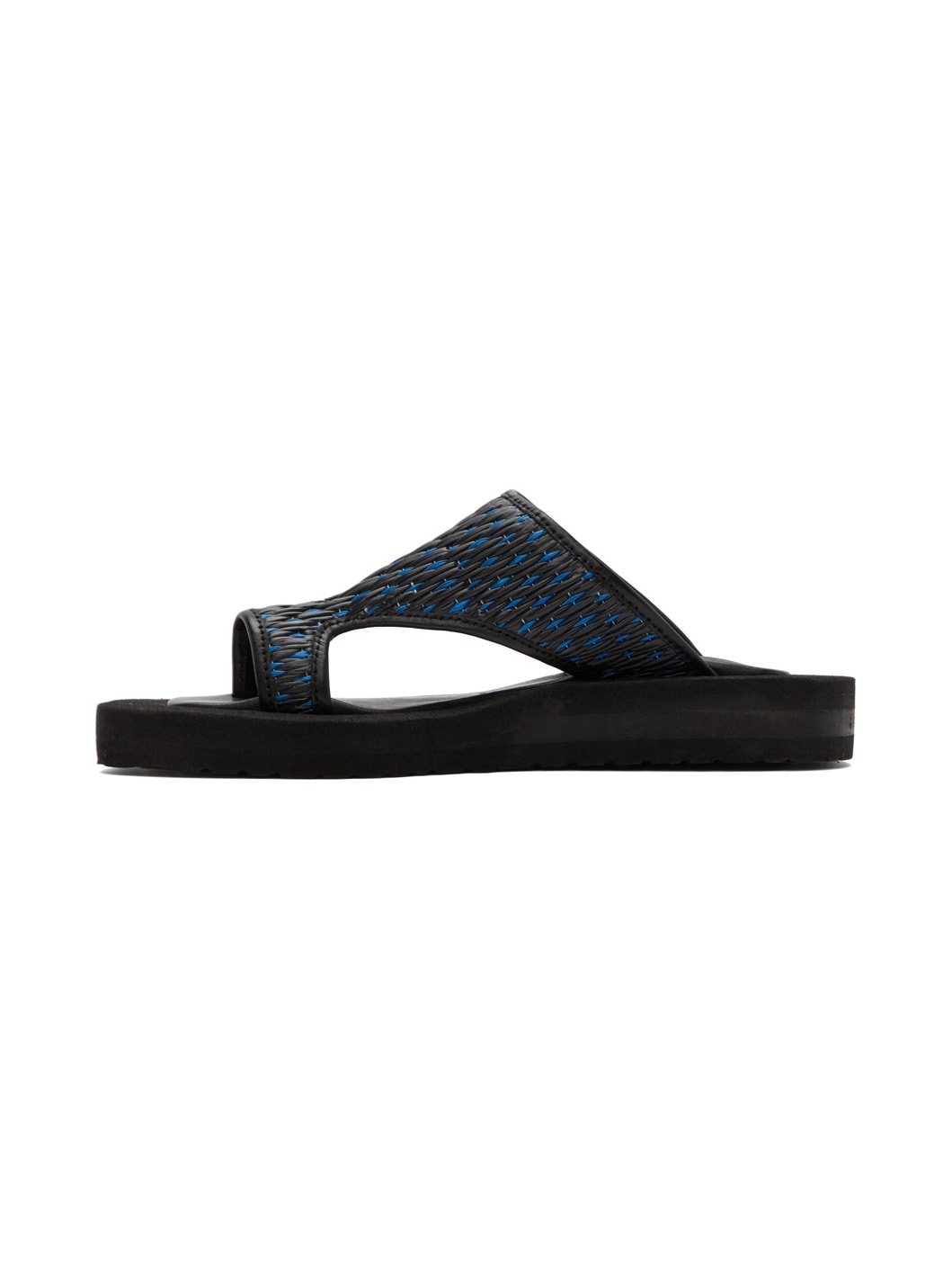 Black Raffia Sandals - 3