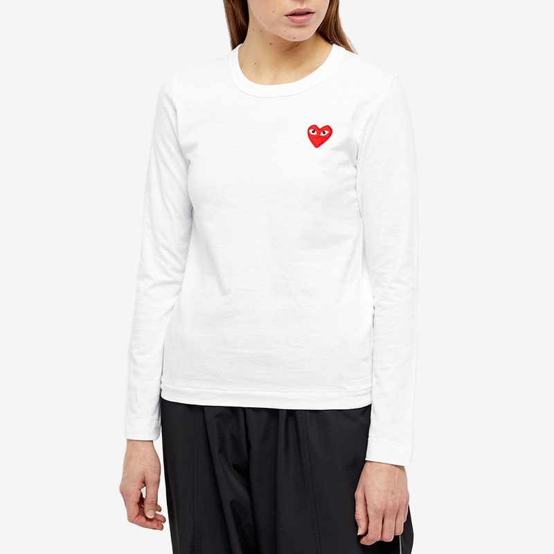 Comme des Garçons PLAY Comme des Garcons Play Women's Long Sleeve Basic Logo T-Shirt outlook