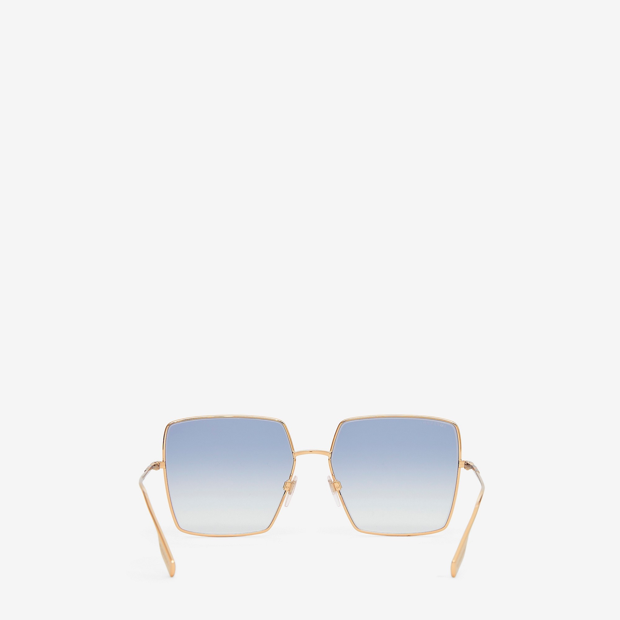 Icon Stripe Detail Square Frame Sunglasses - 3
