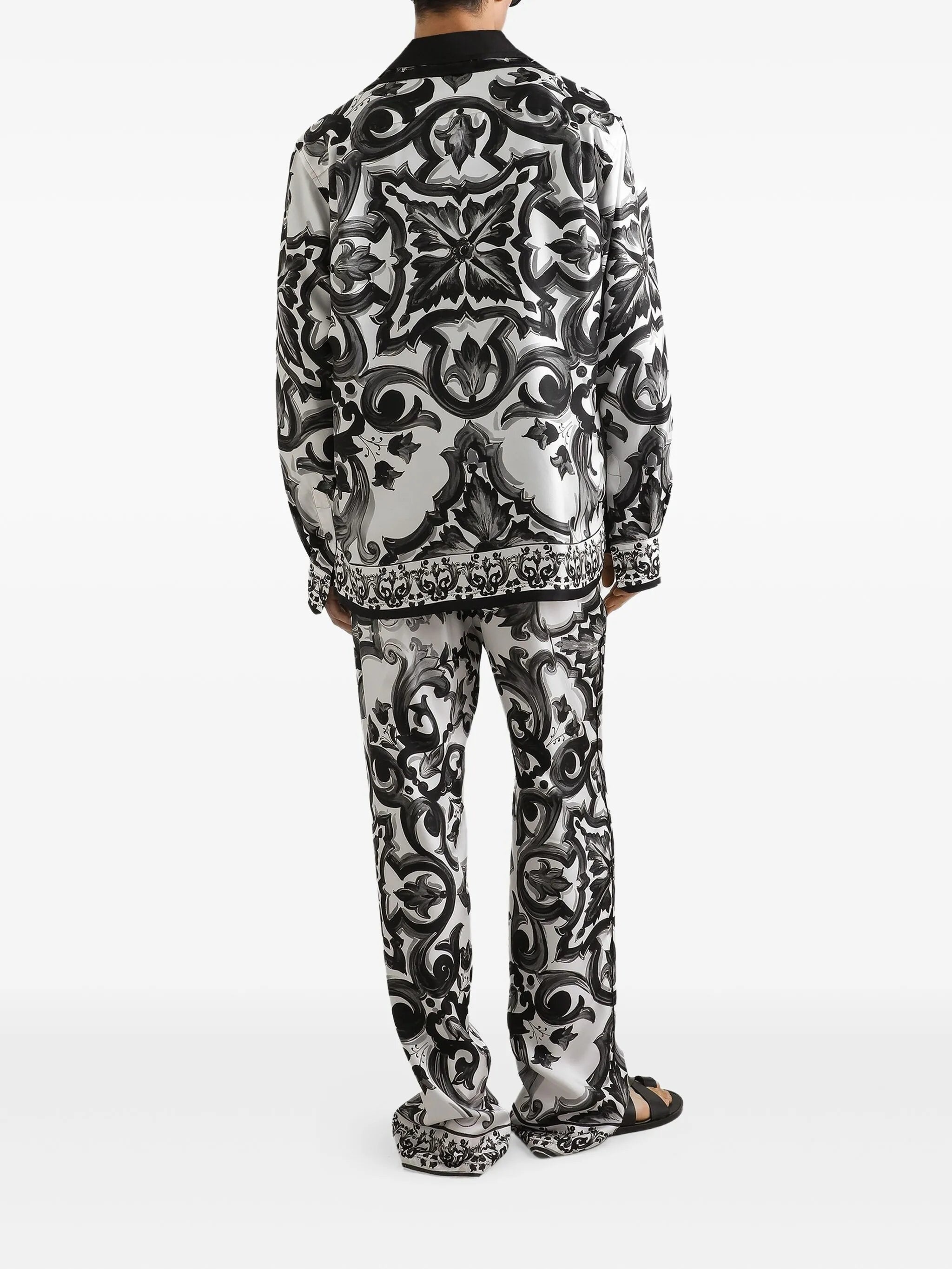 Majolica-print Silk Shirt - 4