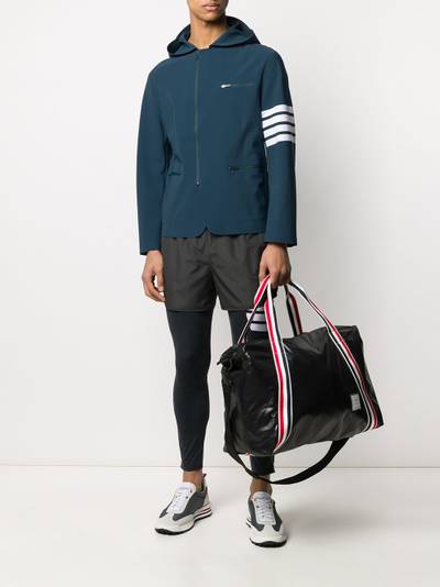 Thom Browne lightweight tech hooded 4-Bar jacket outlook