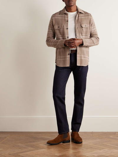 Ralph Lauren Checked Cashmere and Silk-Blend Overshirt outlook