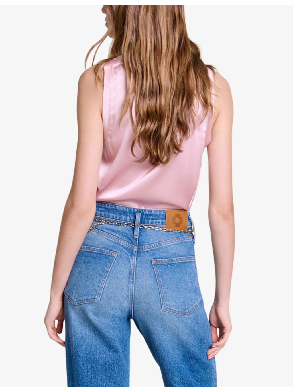 Round-neck relaxed-fit stretch-silk top - 4