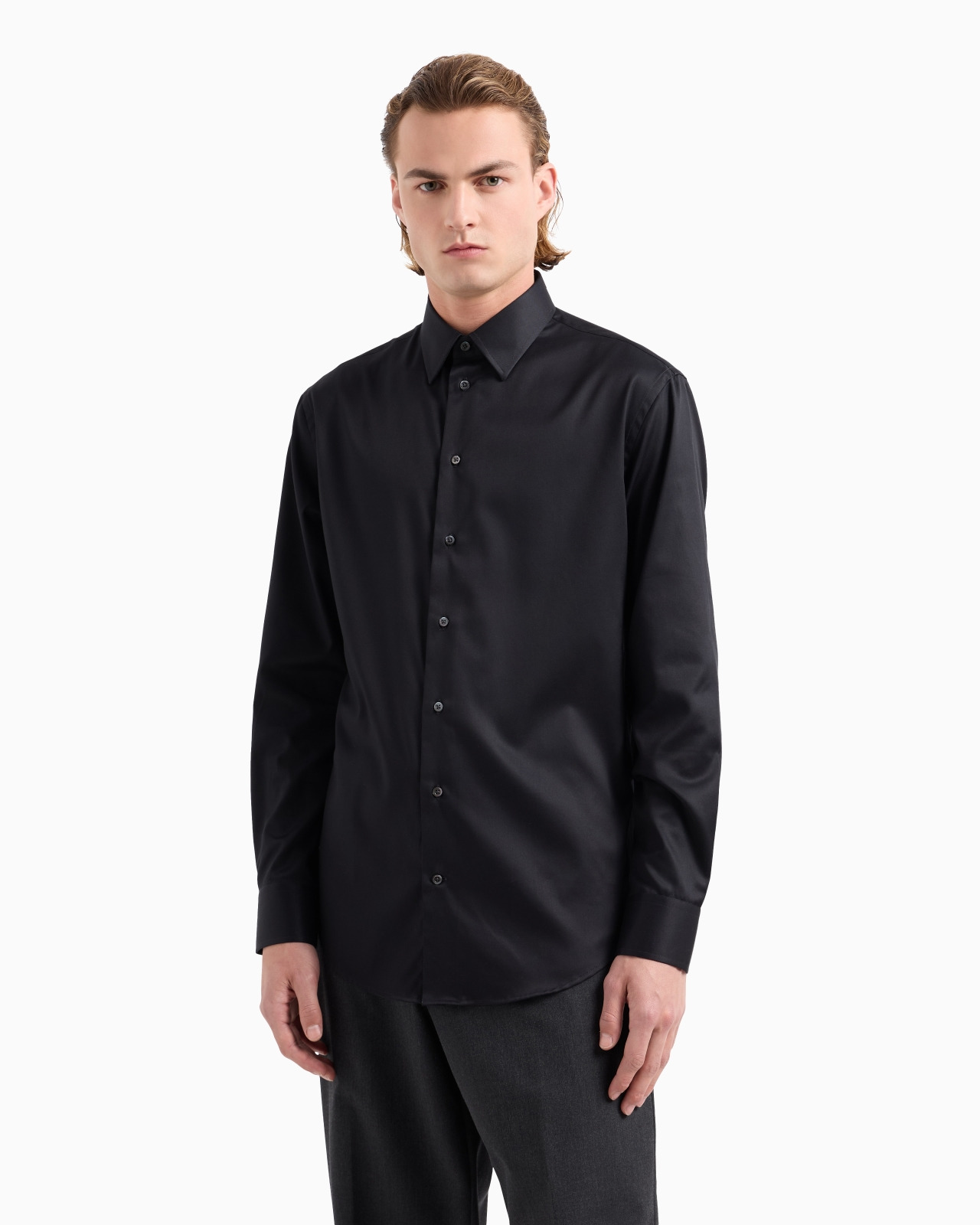 No-iron stretch cotton shirt - 2