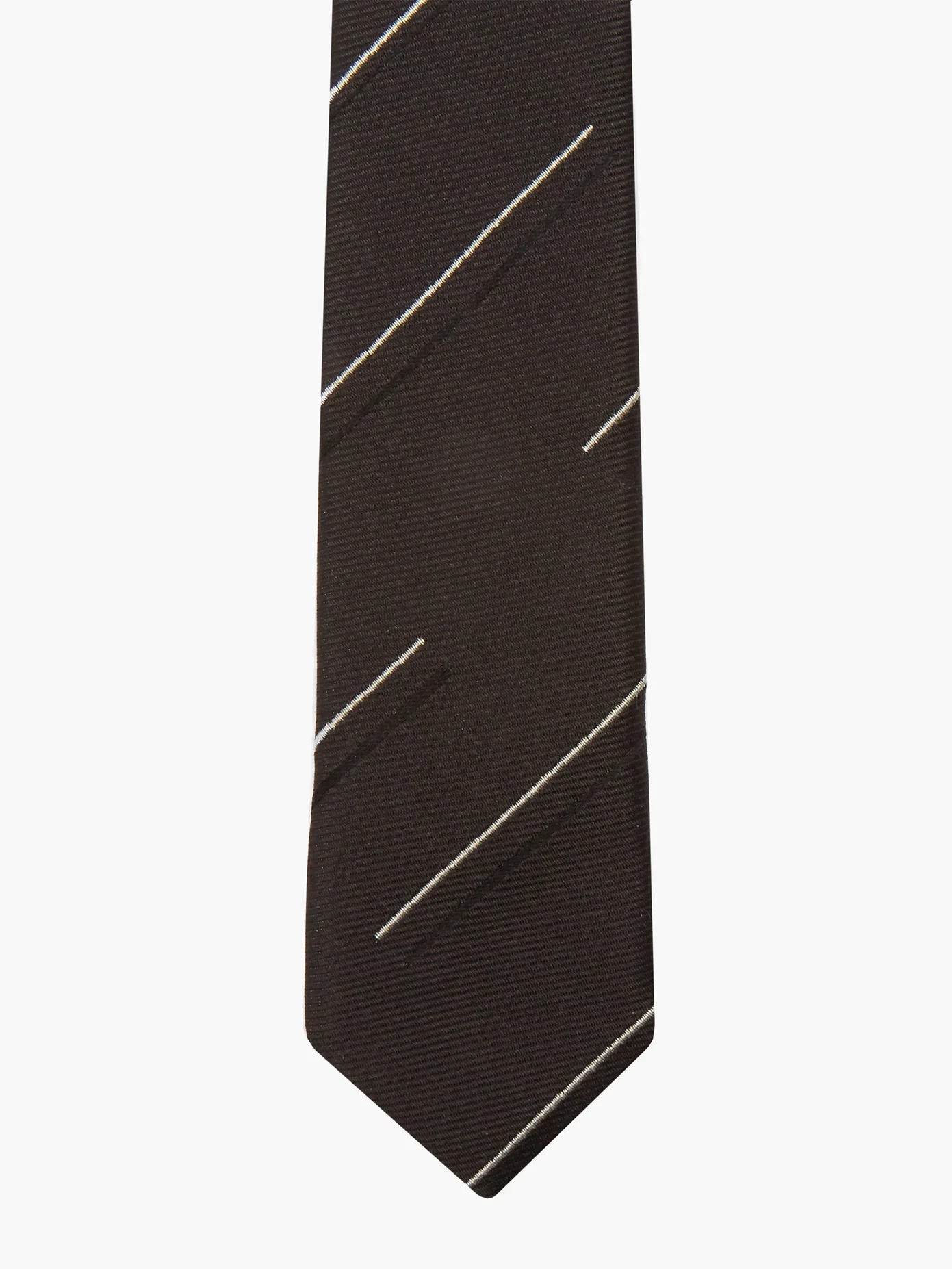 Broken-stripe silk-twill tie - 3