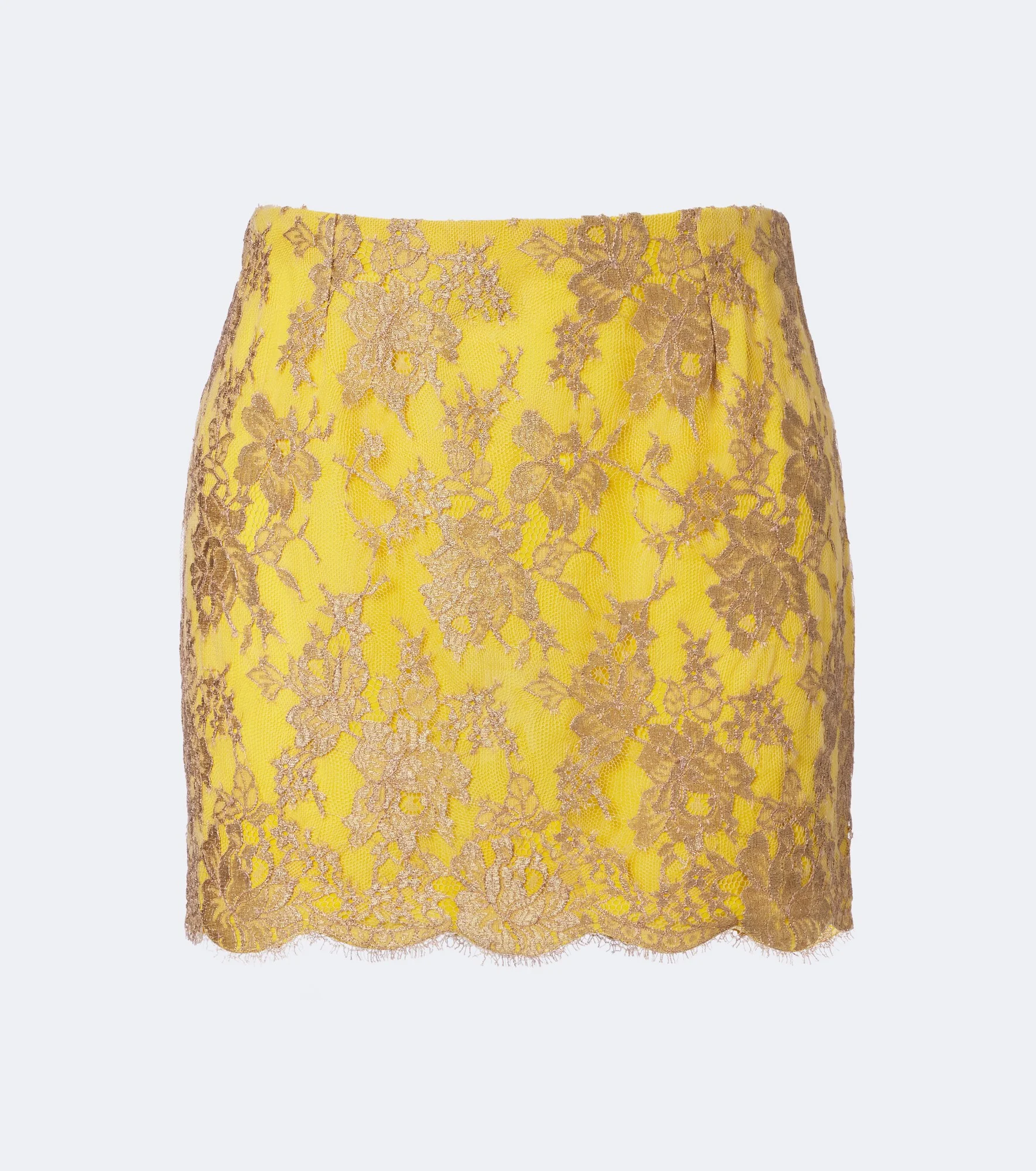 Floral lace miniskirt - 1