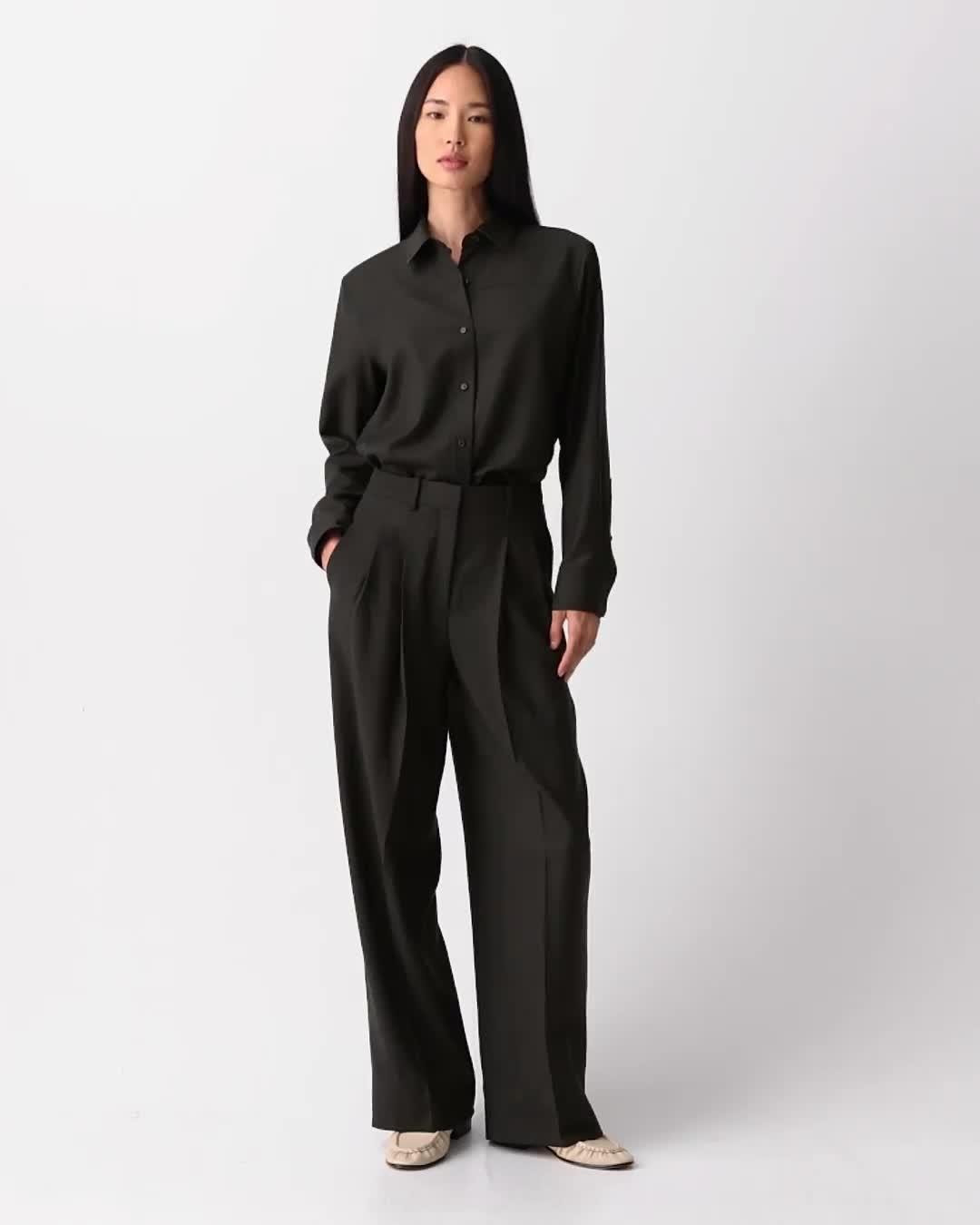 Double Pleat Pant, 29’’ in Sleek Flannel - 7