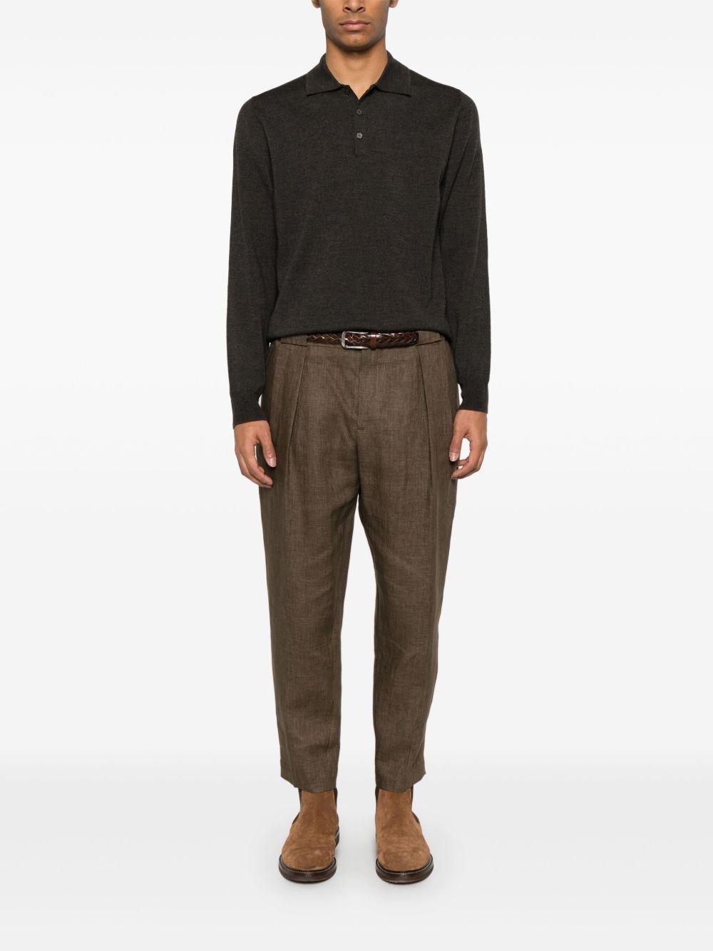 wool polo shirt - 2