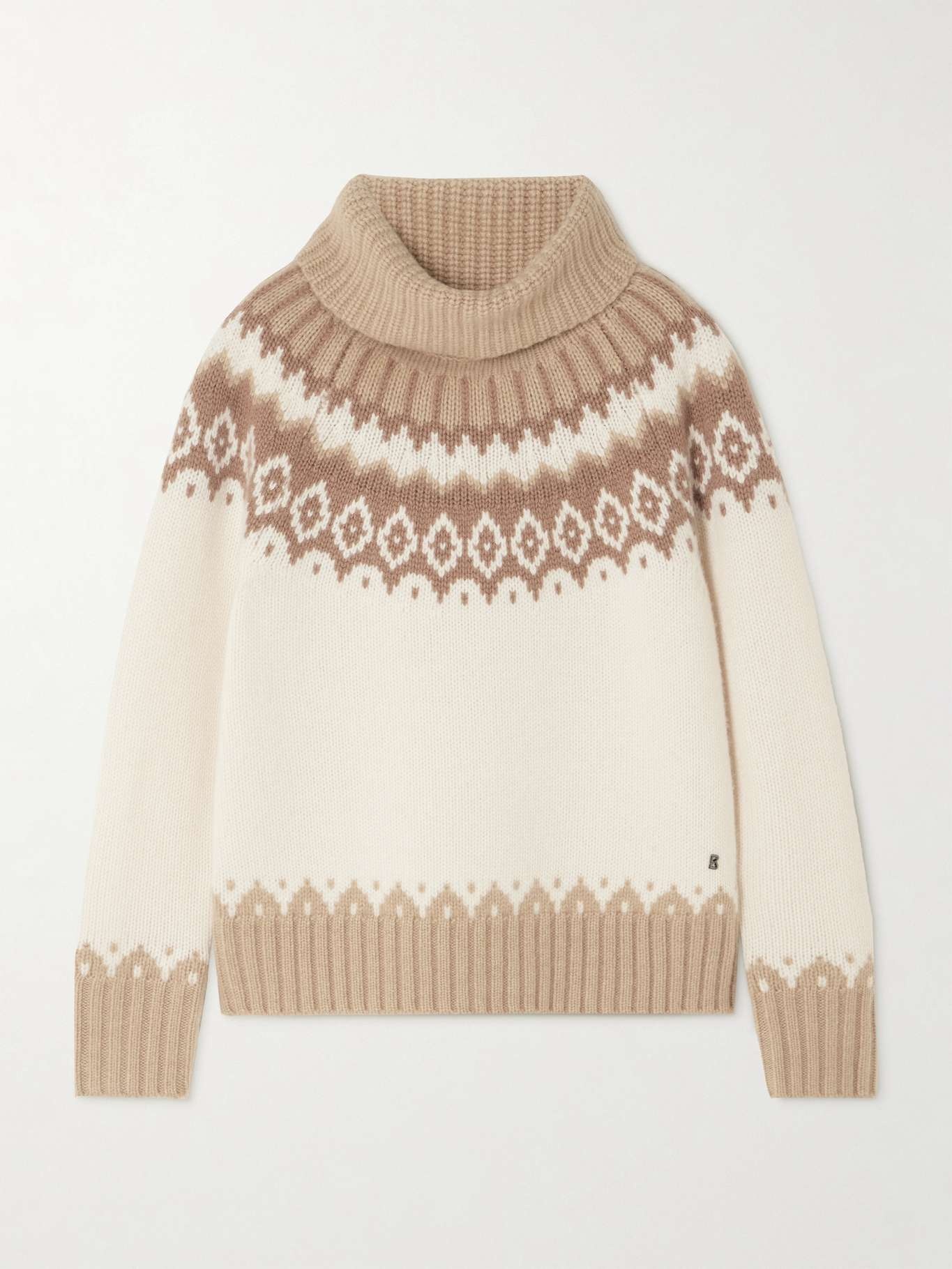 Ingrid Fair Isle cashmere turtleneck sweater - 1