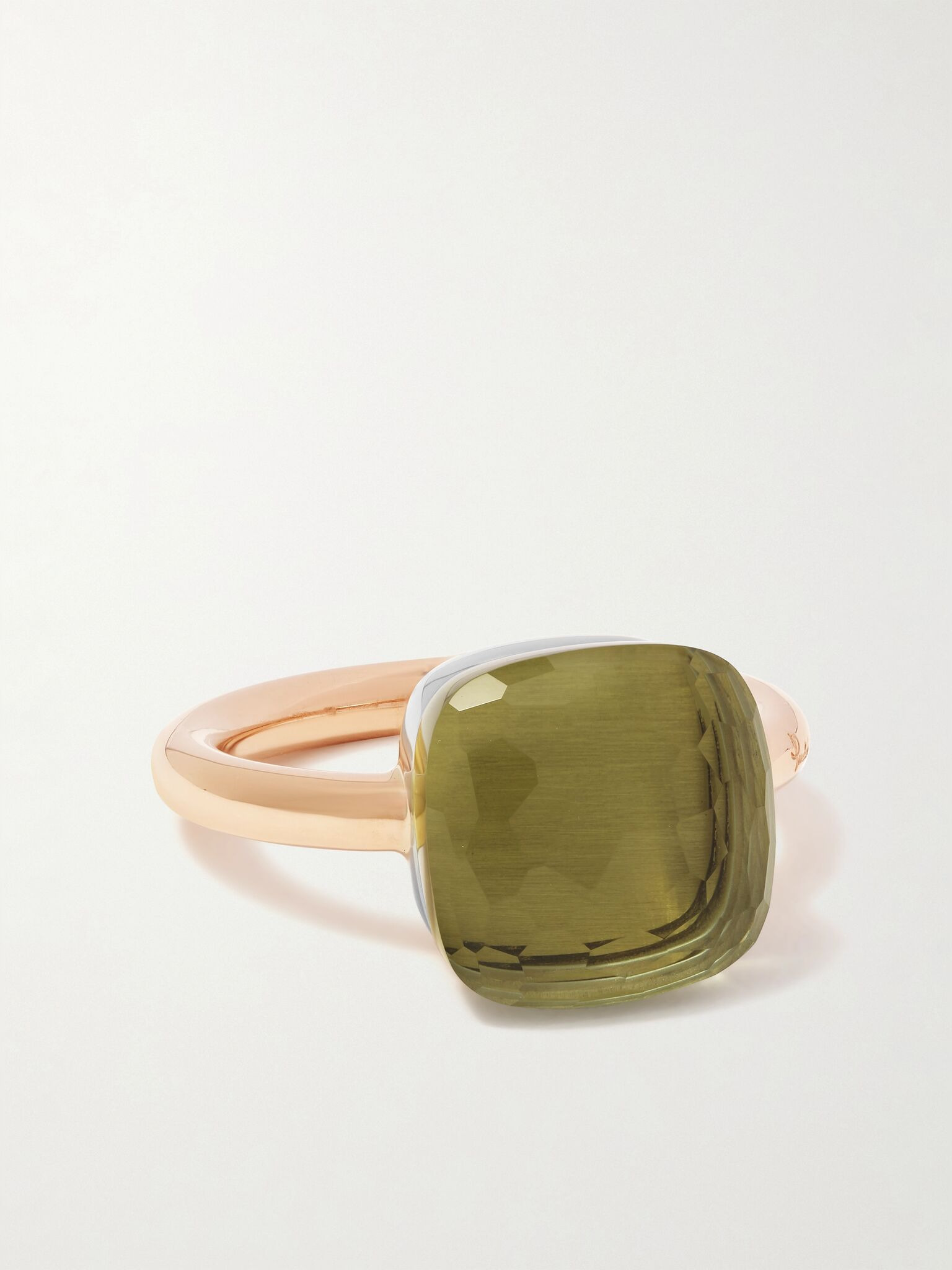 Nudo Maxi 18-karat rose gold prasiolite ring Gold - 1