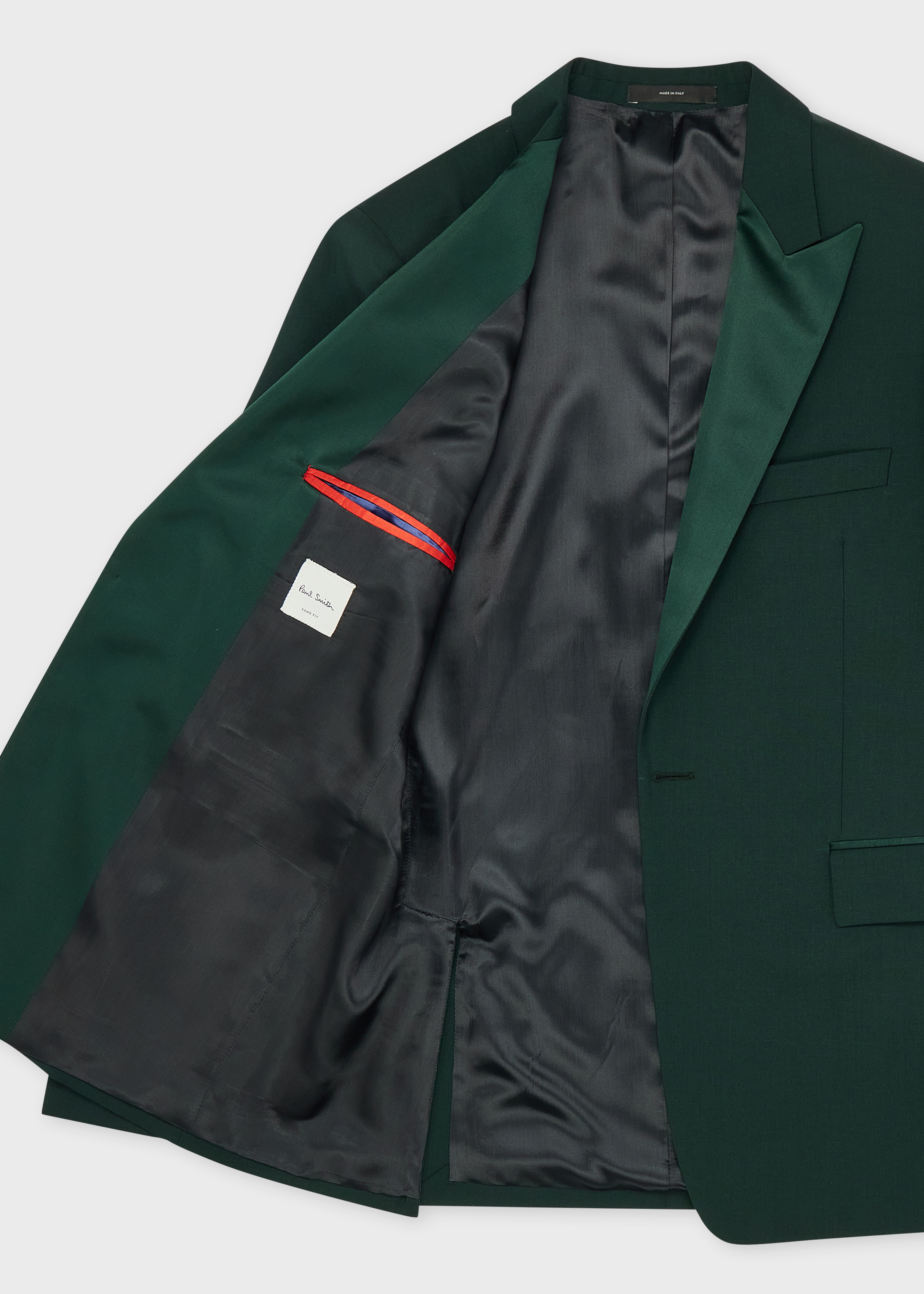 The Soho - Tailored-Fit Dark Green Wool-Mohair Evening Blazer - 4