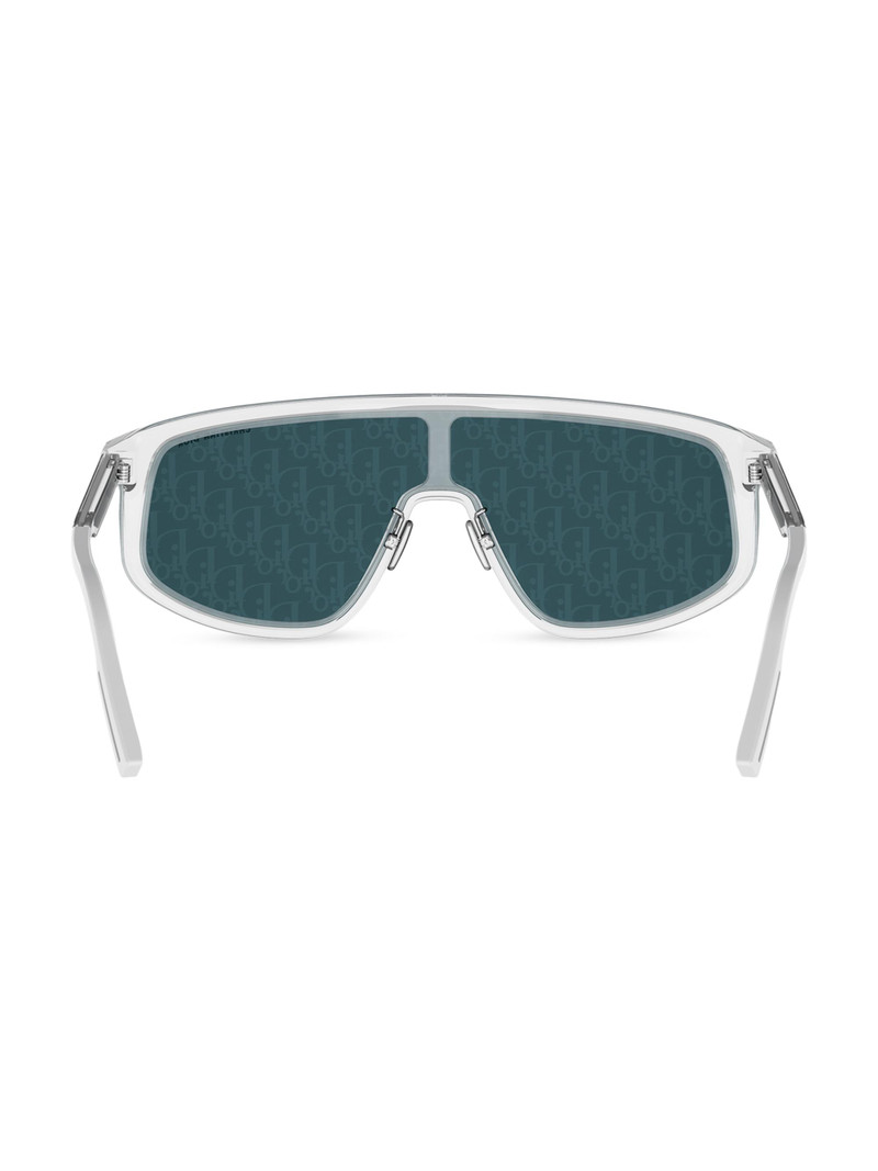 Men's DiorTag M1U 134MM Shield Sunglasses - Crystal Blue 5
