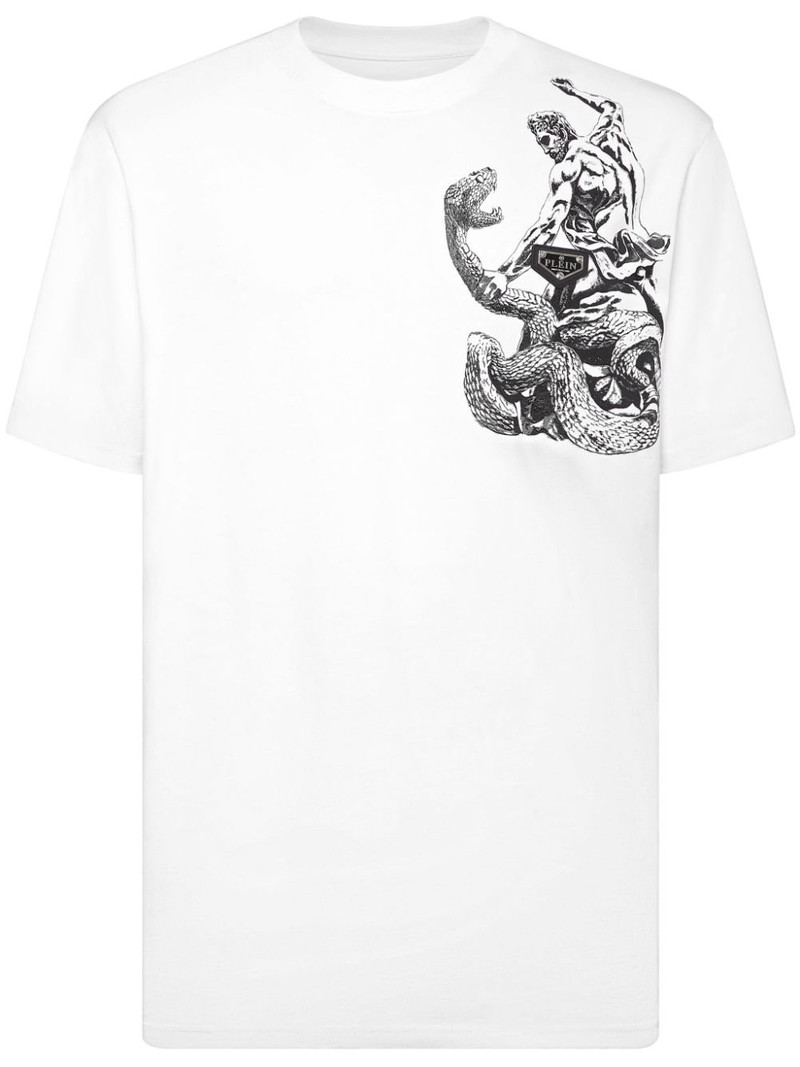 Tattoo-print cotton T-shirt 1