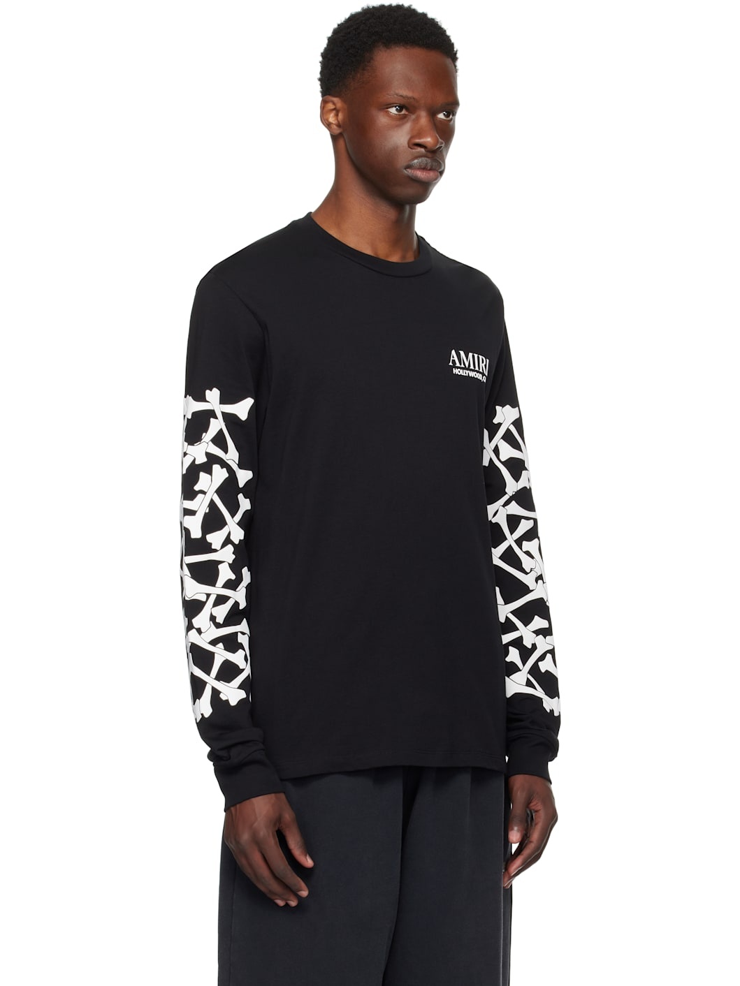 Black Bones Stacked Long Sleeve T-shirt - 2