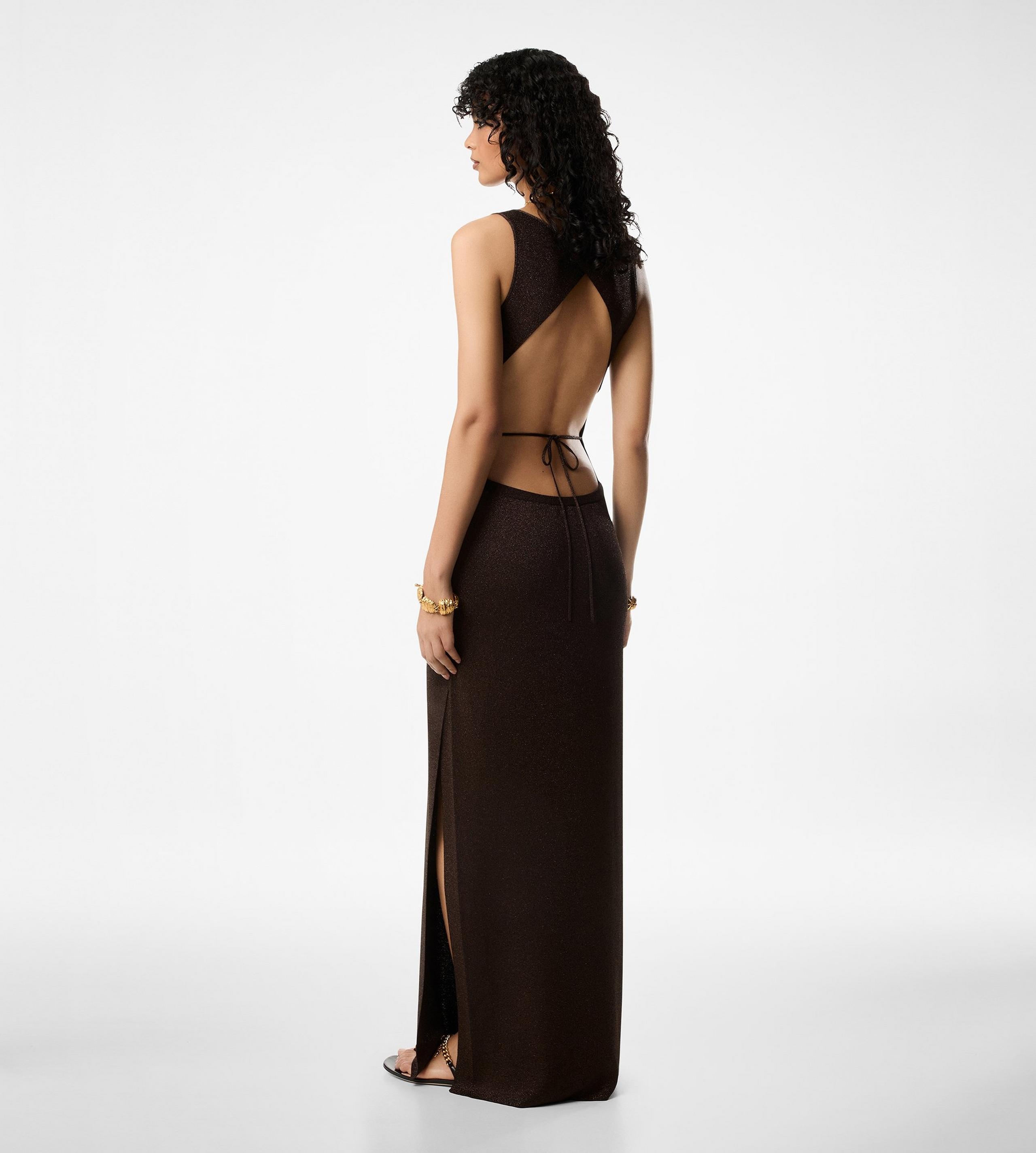 OPEN-BACK KNIT EVENING DRESS - 3