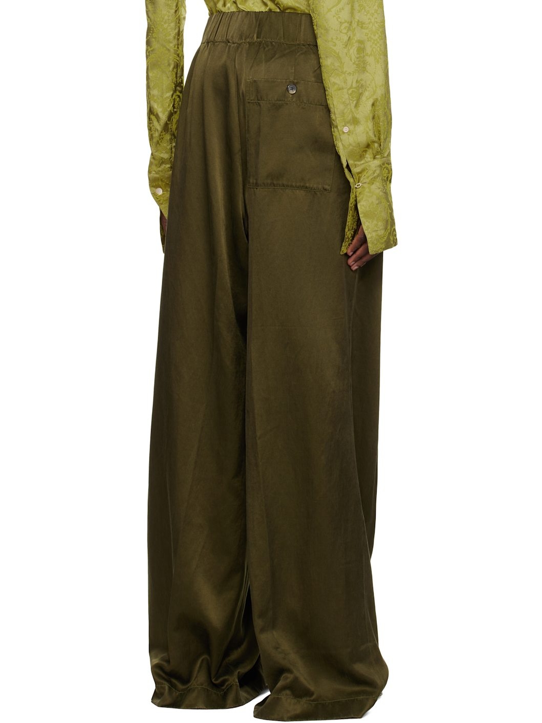 Khaki Elasticated Trousers - 3