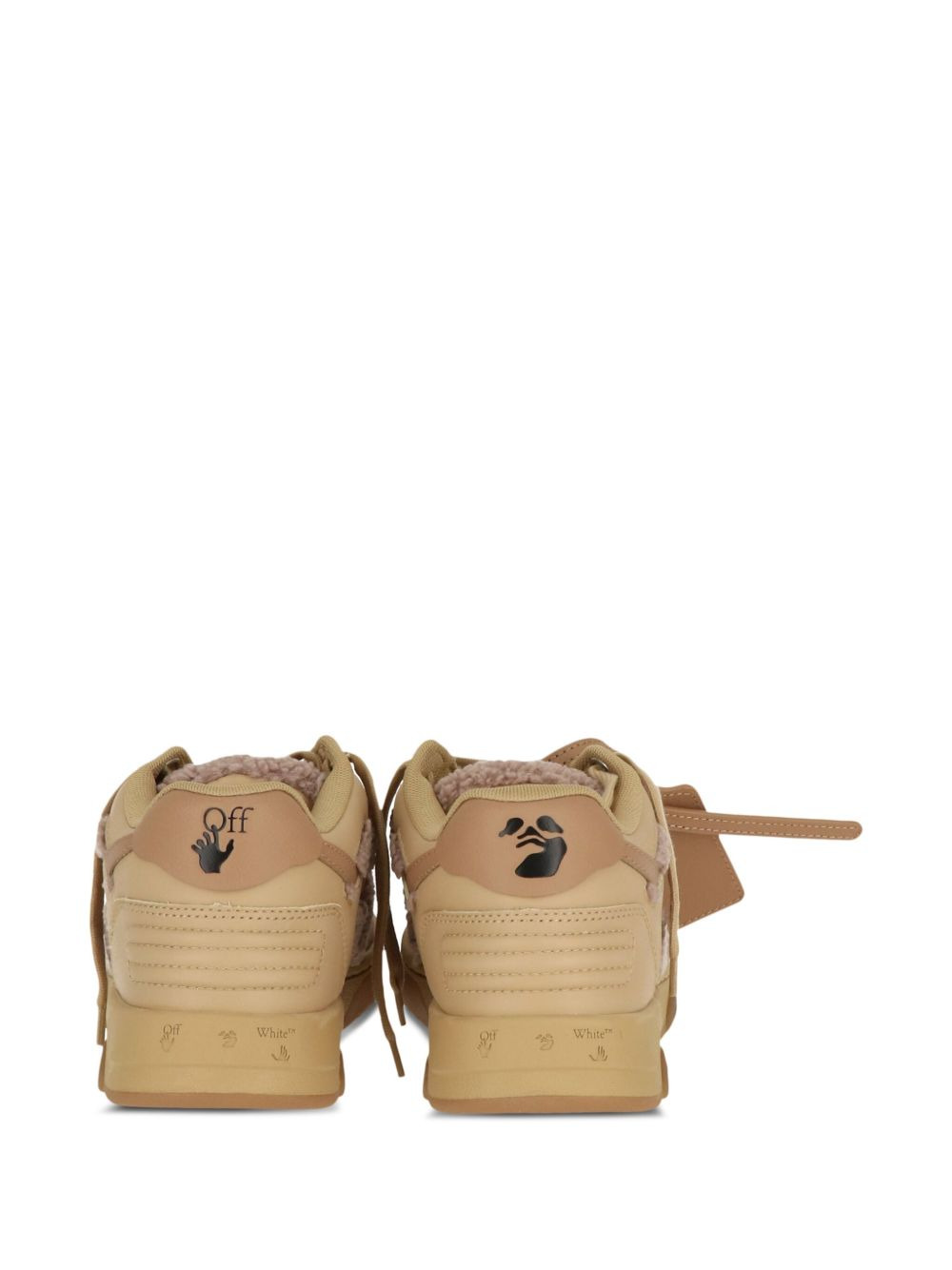 Out of Office  shearling-trim sneakers - 3