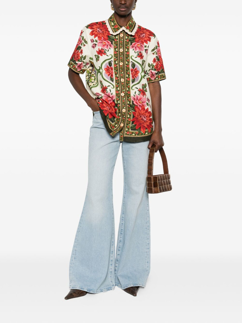 FARM RIO floral scallop-collar shirt outlook
