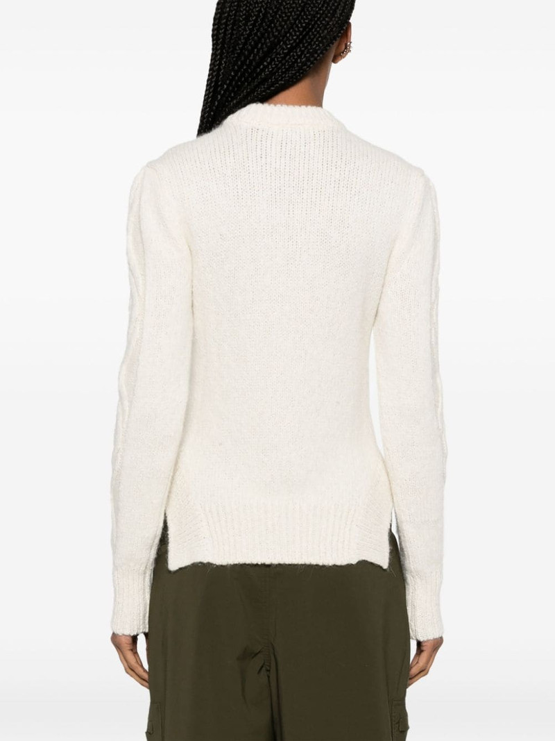 cable-knit mock-neck jumper 4