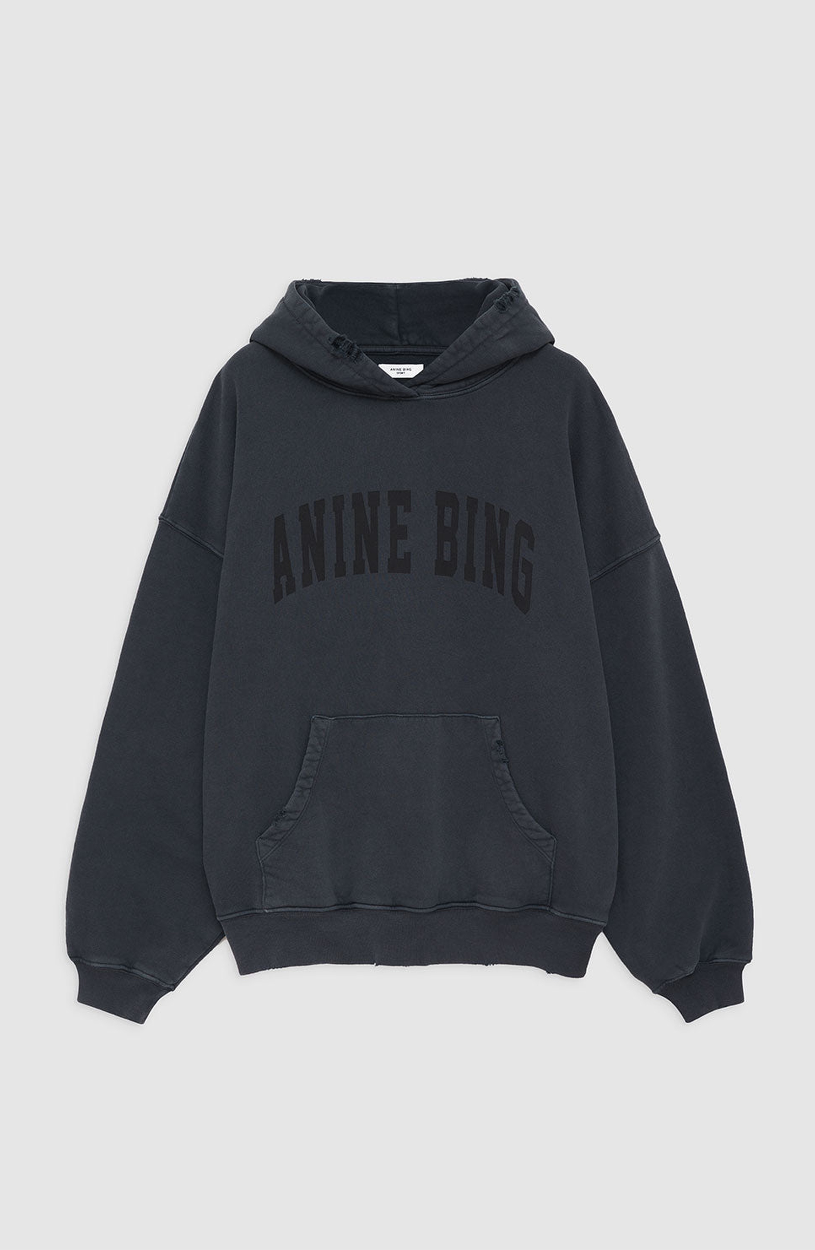 ANINE BING Harvey Sweatshirt in Dark Washed Black at Nordstrom - 4