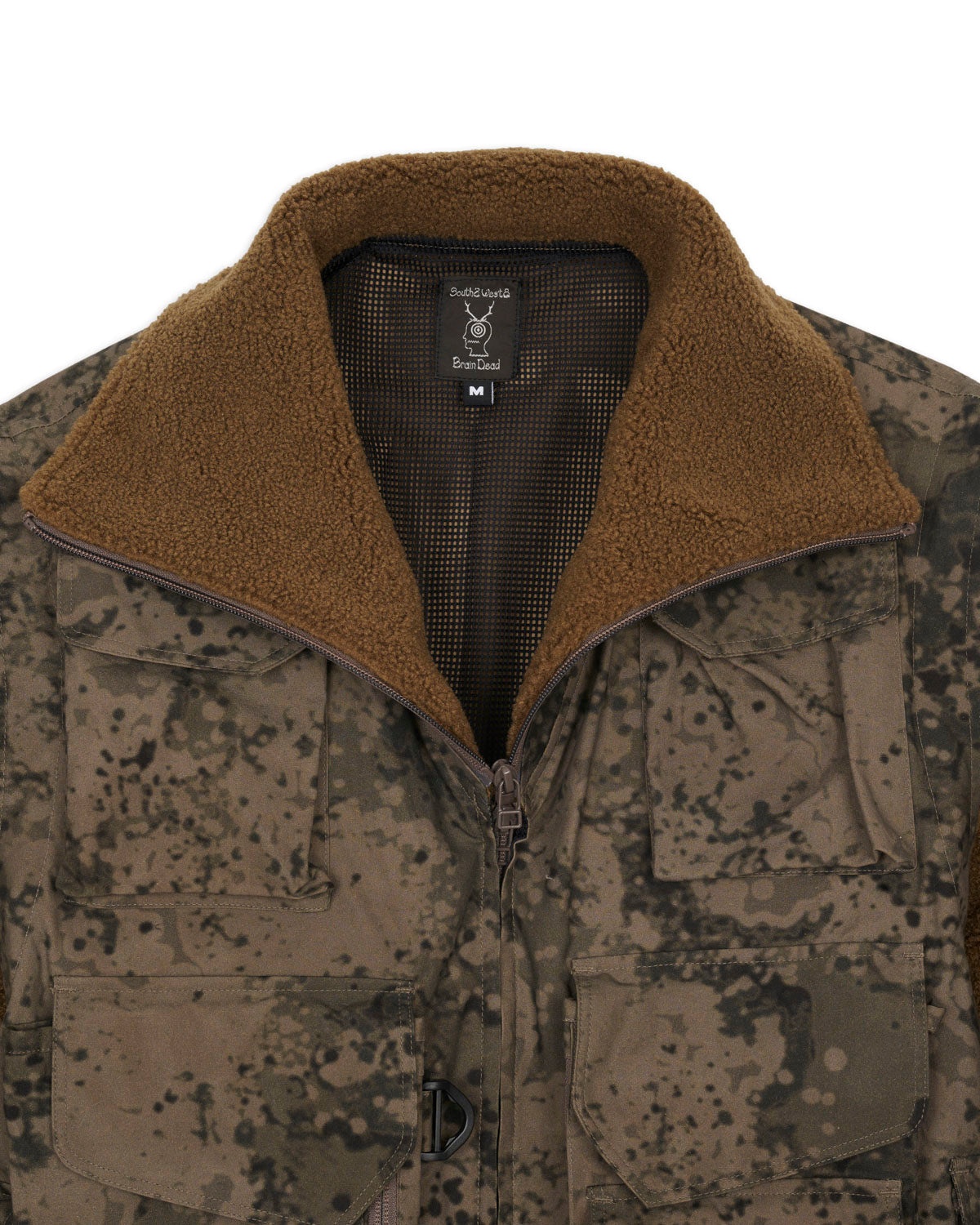 Brain Dead x South2 West8 Fleece Sleeve Tenkara Short Jacket - Grey - 4