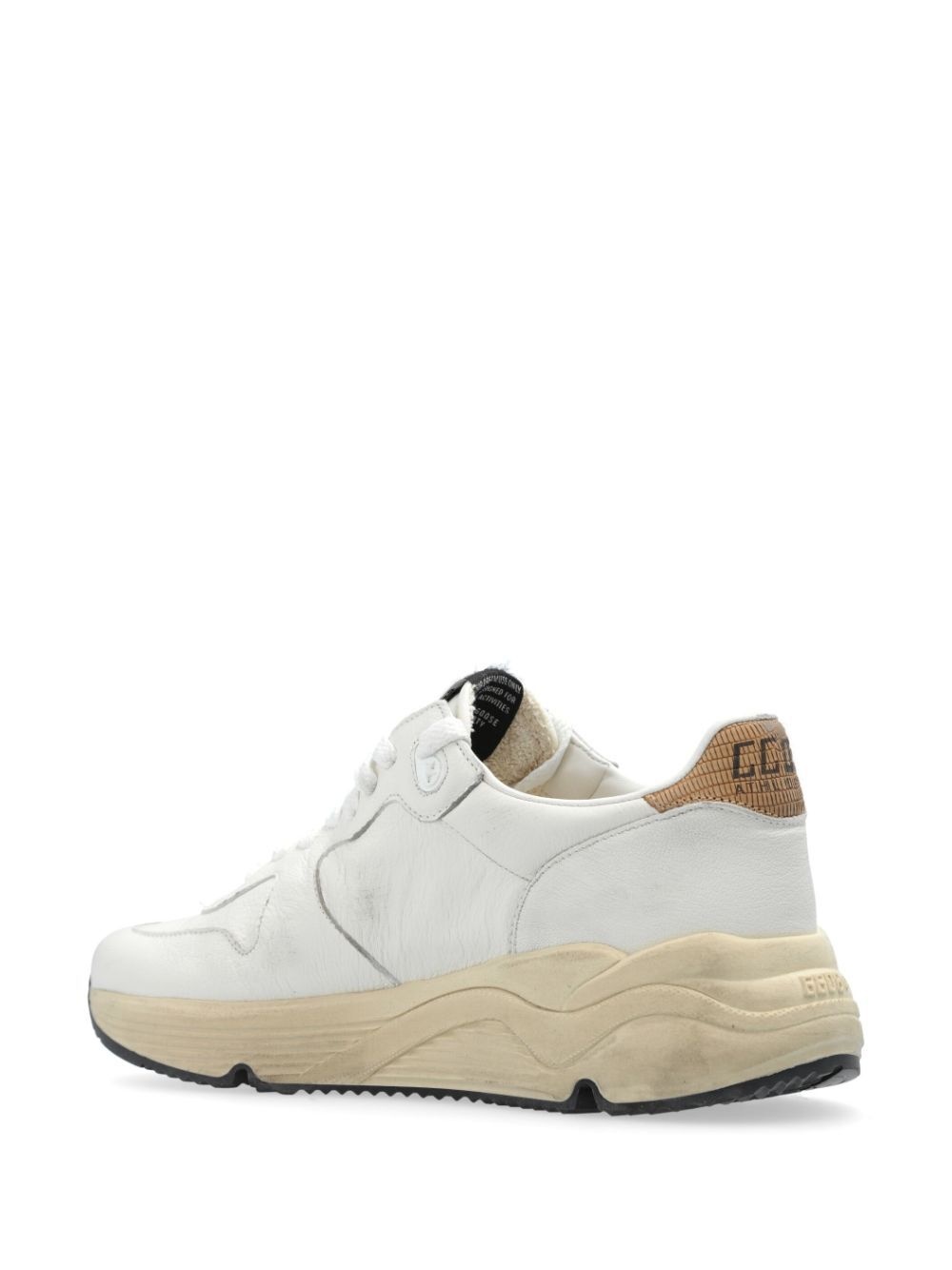 Golden Goose Women Running Sole Sneakers In Nappa With Laminated Star And Lizard Printed Heel Tab - 5