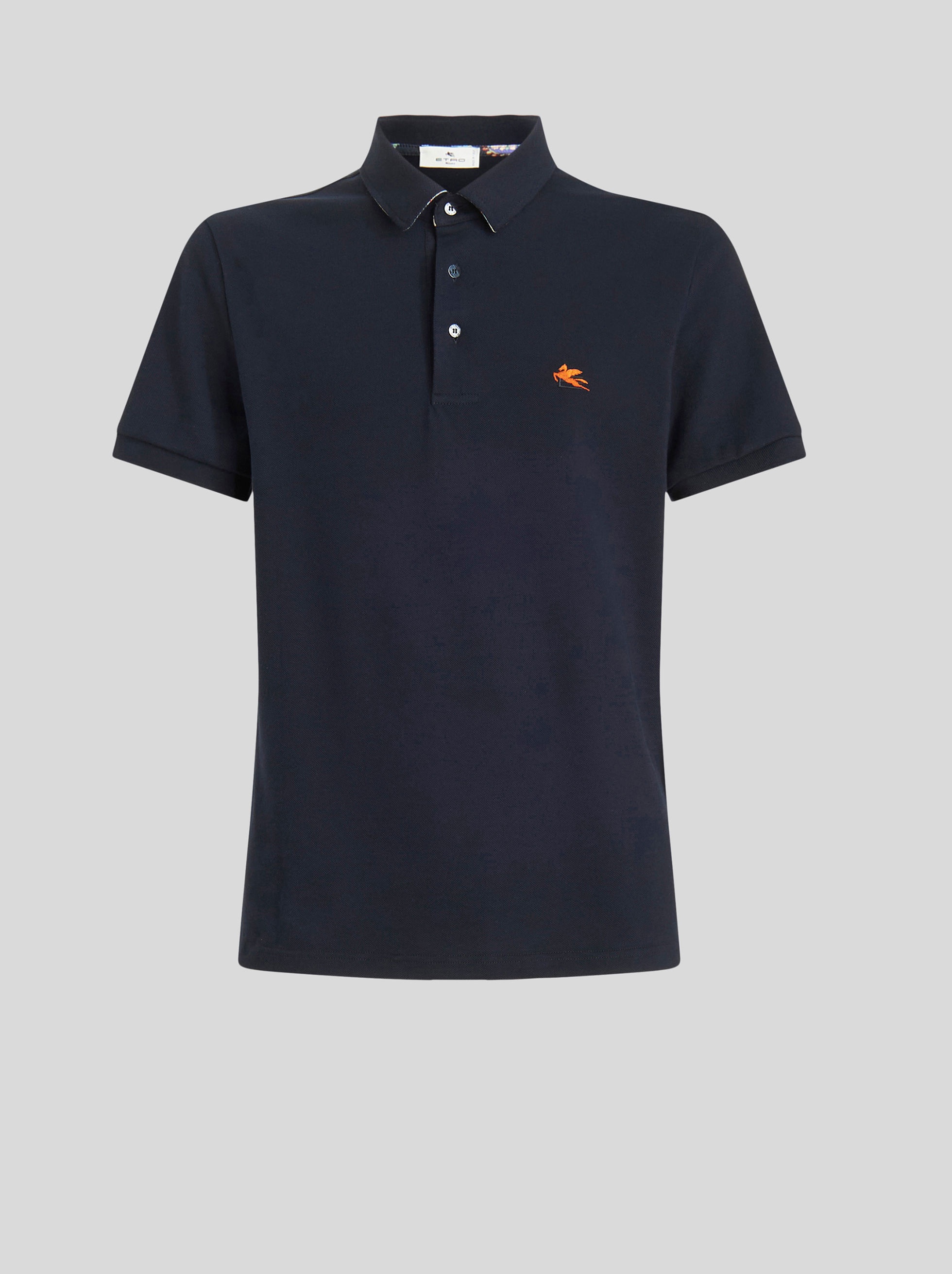 COTTON POLO SHIRT WITH PEGASO - 1