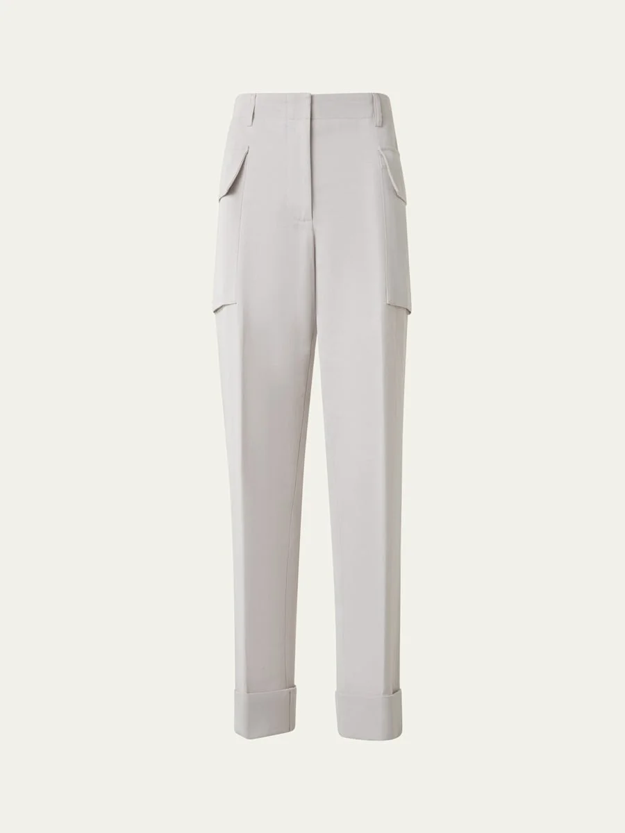 Marley Cropped Cotton-Linen Cargo Pants - 1