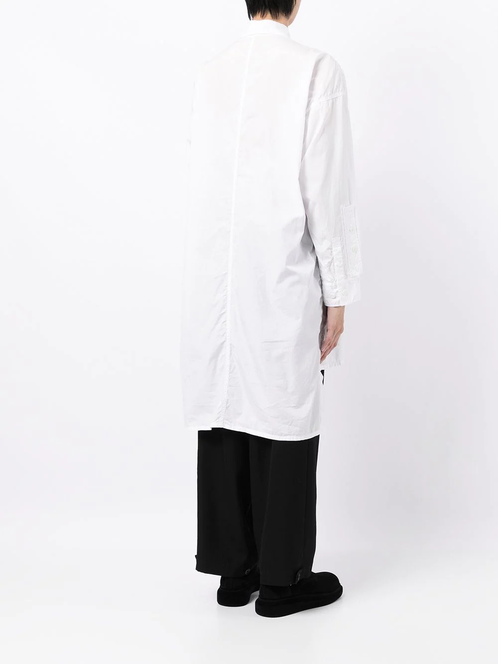 long-length crease-effect shirt - 4