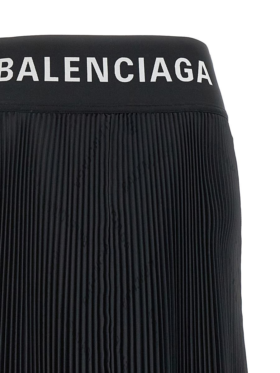 Balenciaga BALENCIAGA LOGO PLEATED SKIRT - 3