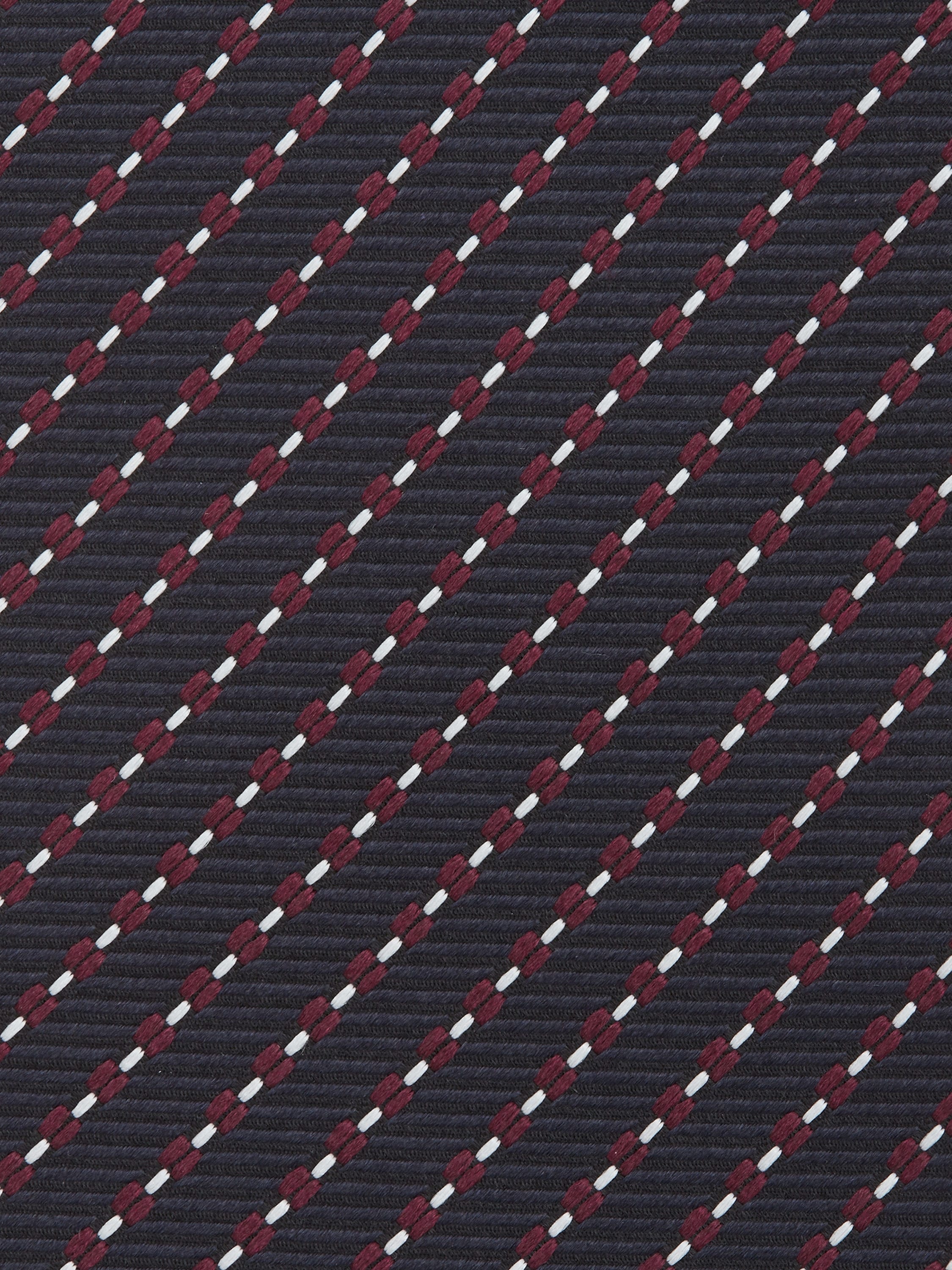 DARK BLUE CINQUE PIEGHE SILK TIE - 2
