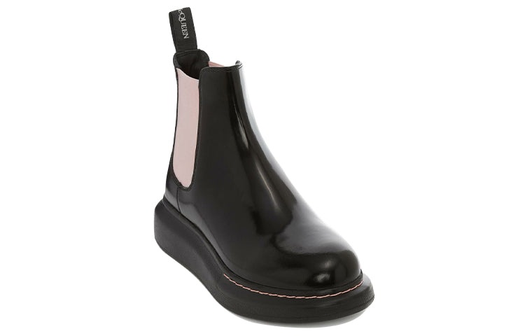 (WMNS) Alexander McQueen Hybrid Chelsea Boot 'Black Sugar Pink' 586398WHX521123 - 3