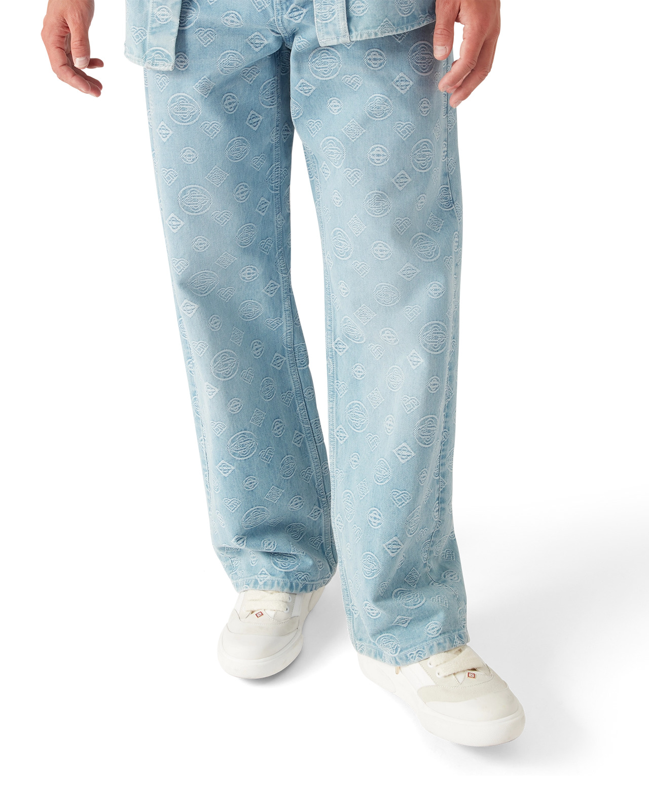 Denim Monogram Relaxed Fit Jeans | Casablanca Paris - 4