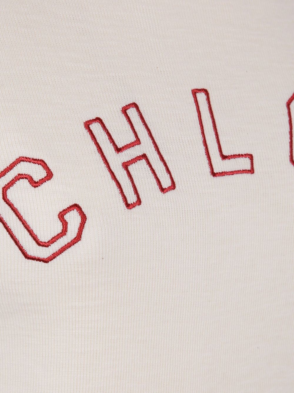 embroidered-logo ribbed top - 3