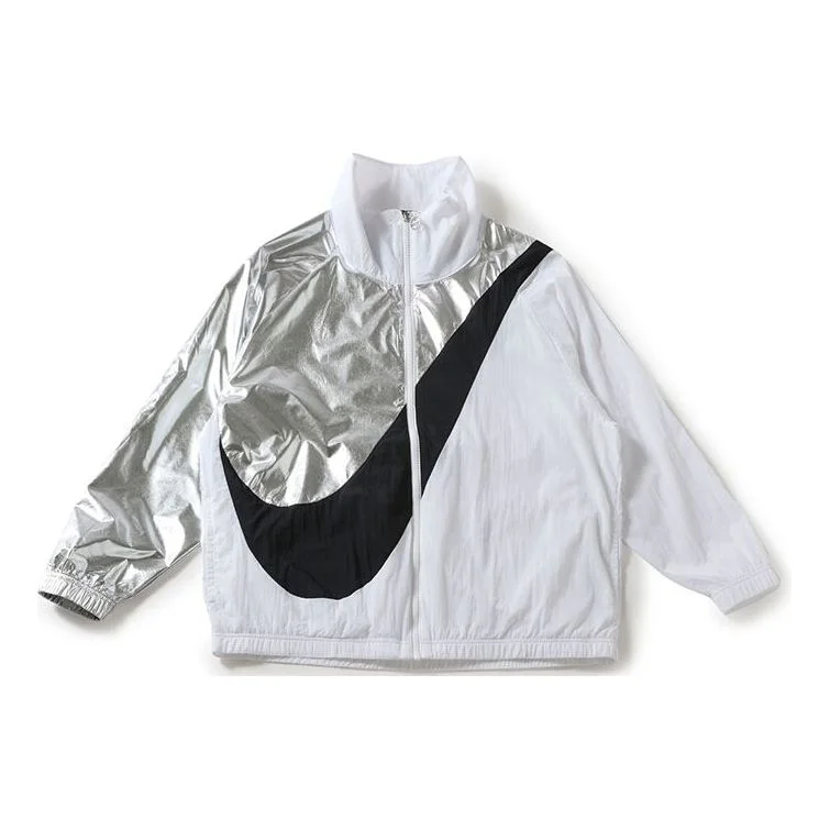 (WMNS) Nike Swoosh Jacket Woven Cb Gel Large Multicolor Splicing White CQ8023-101 - 1