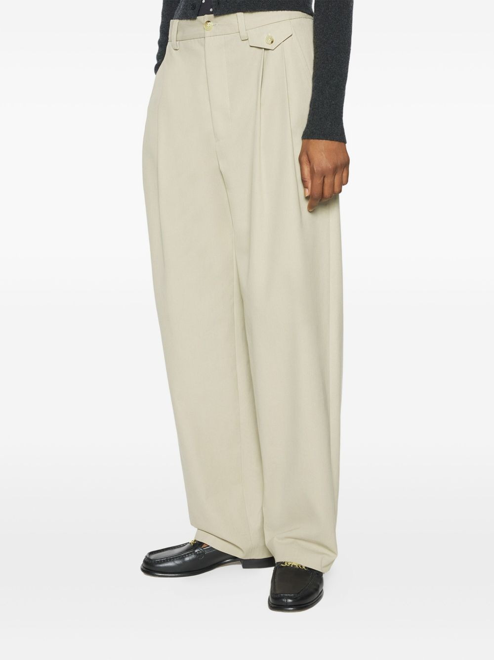 pleated-pocket trousers - 4