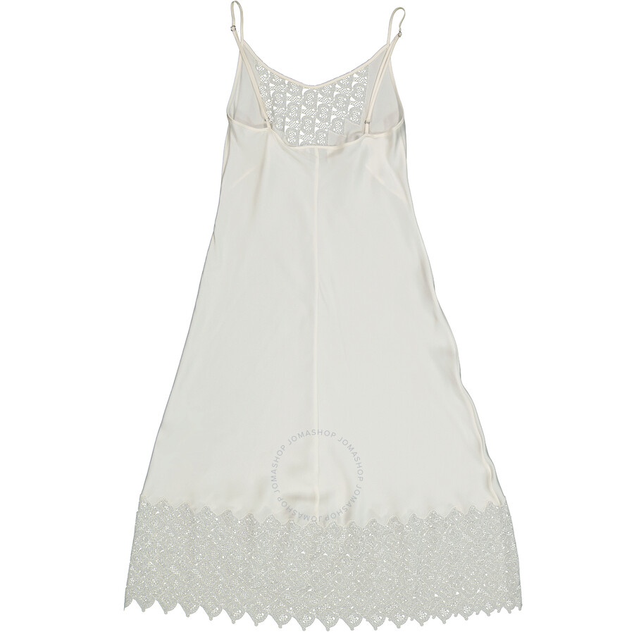 Burberry Ladies Lace Trim And Monogram Detail Silk Satin Lingerie Dress - 5